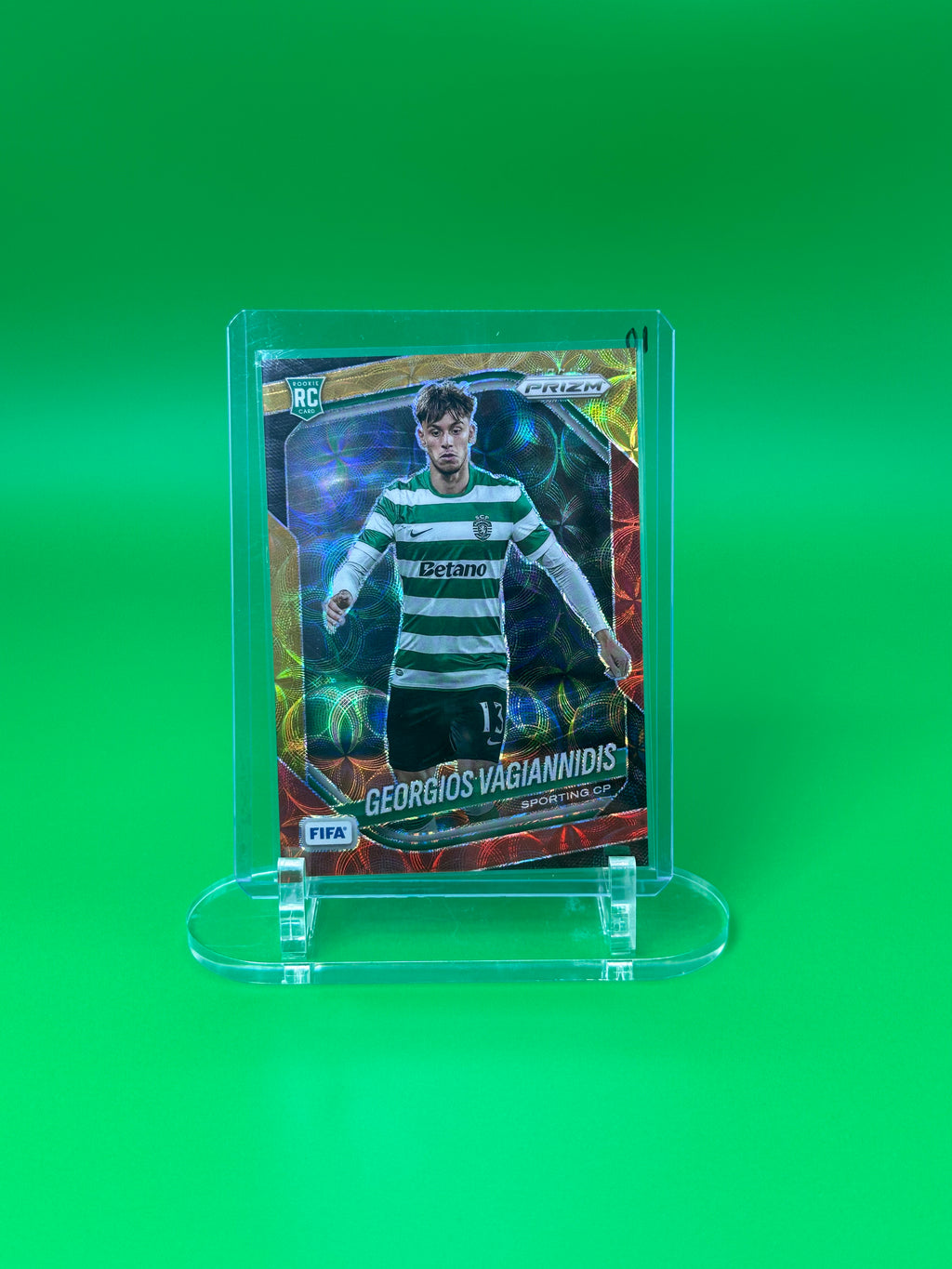 2025-26 Panini Prizm FIFA Georgios Vagiannidis Rookie Red Gold SSP Prizm