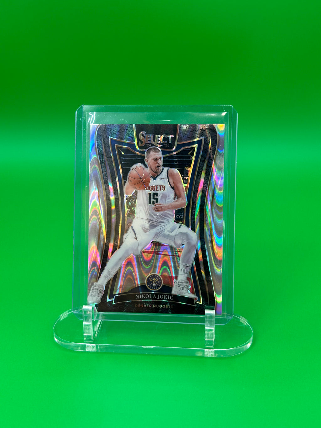 2024-2025 Panini Select Nikola Jokic Mezzanine Level Tectonic Prizm Refractor Denver Nuggets