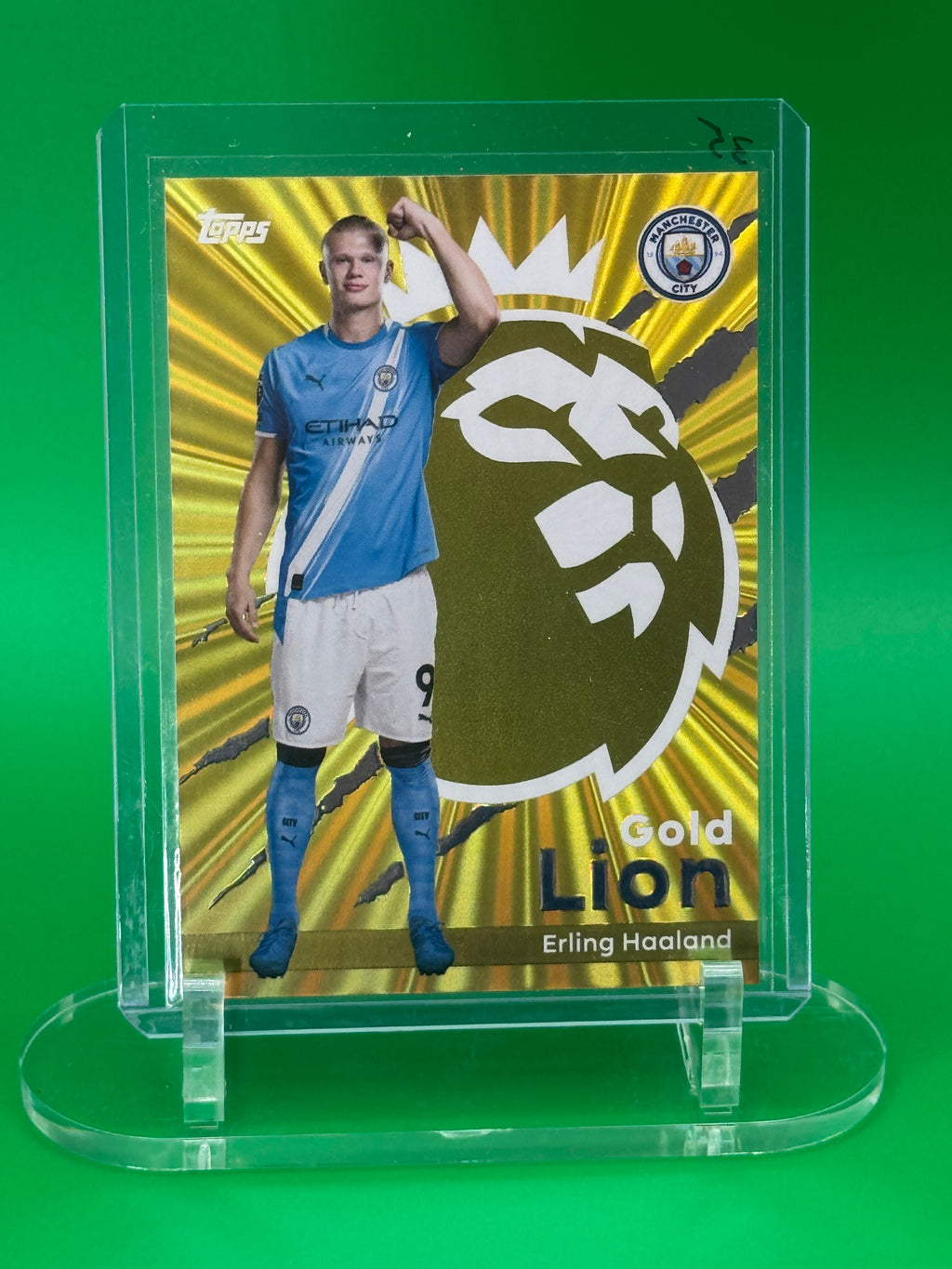 2025 Topps Erling Haaland Gold Lion Manchester City