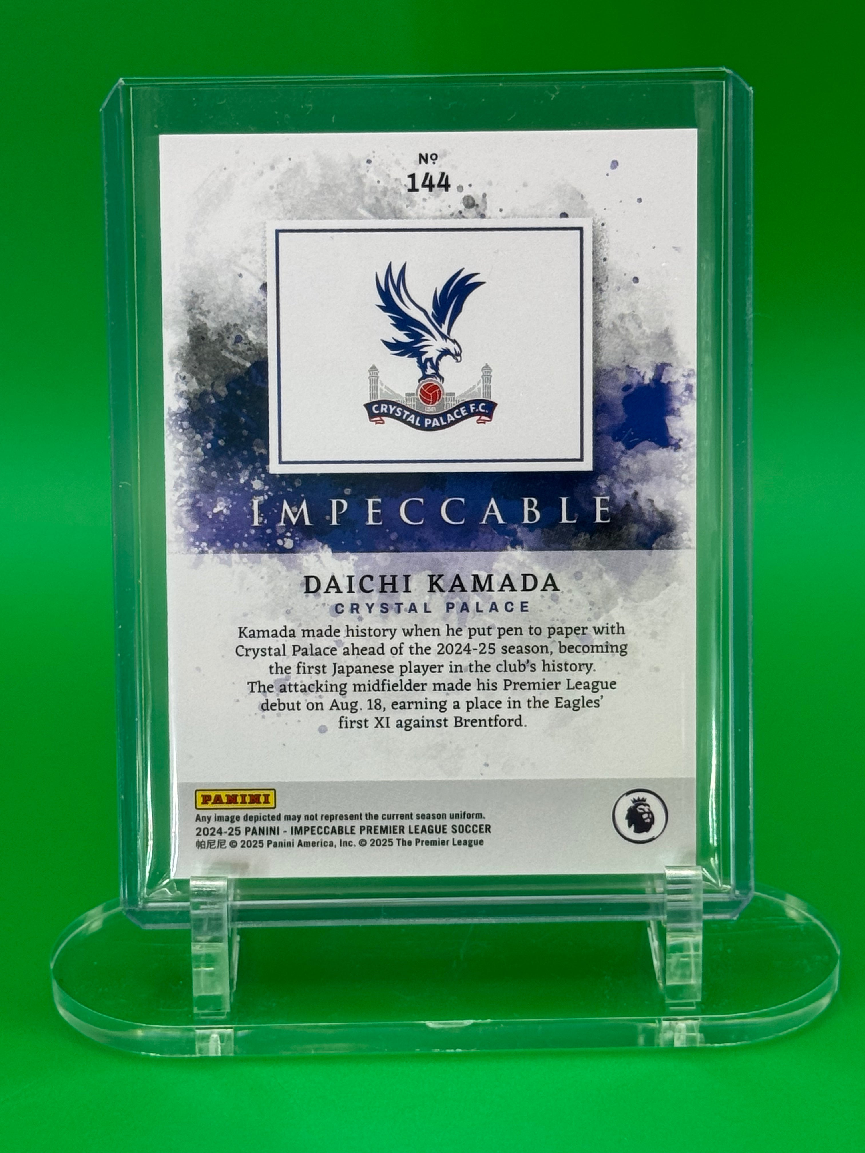 2024-25 Panini Impeccable Daichi Kamada 54/65 Crystal Palace Premier League