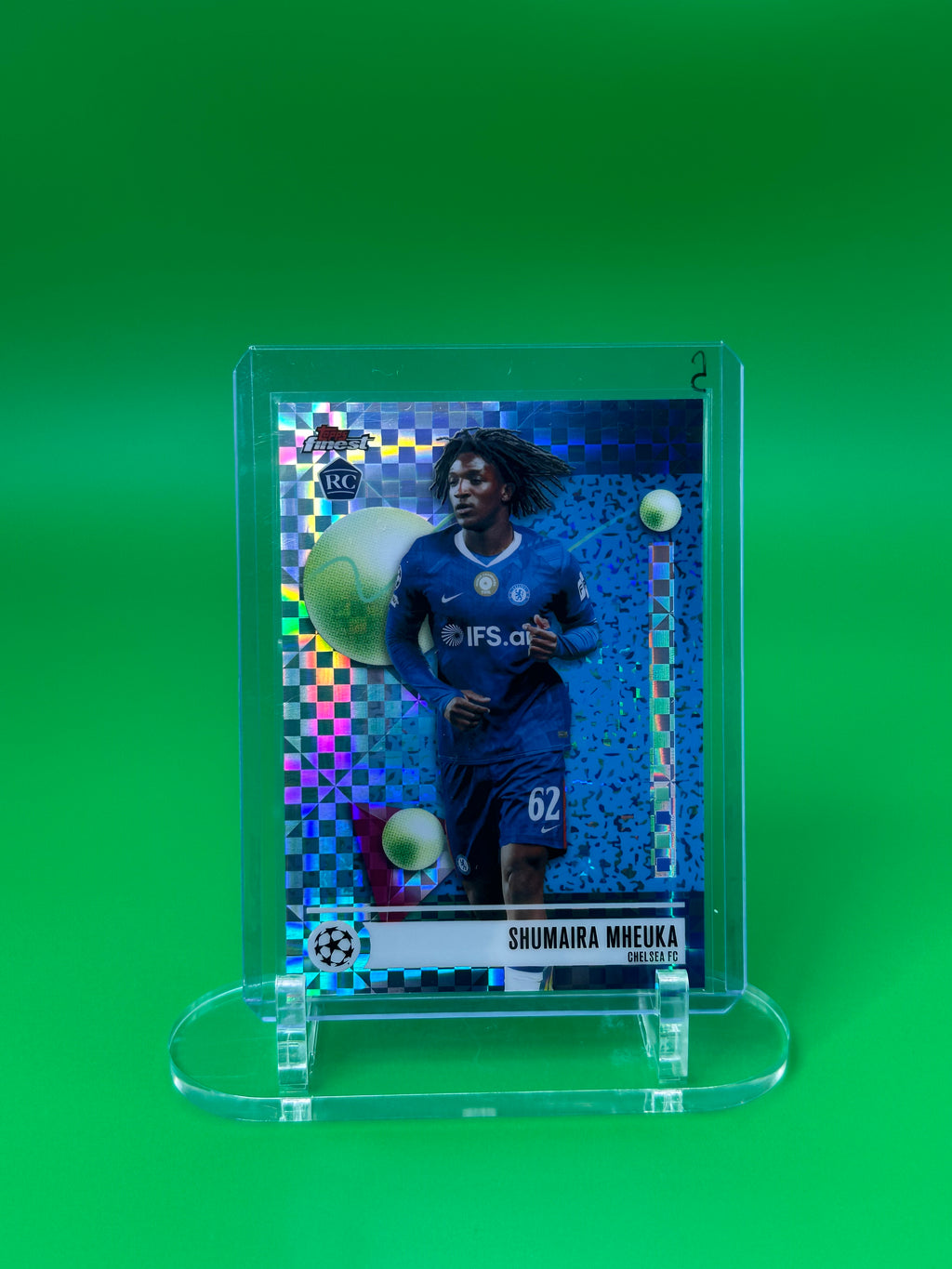 2025-26 Topps Finest UEFA Shumaira Mheuka Rookie X-Fractor