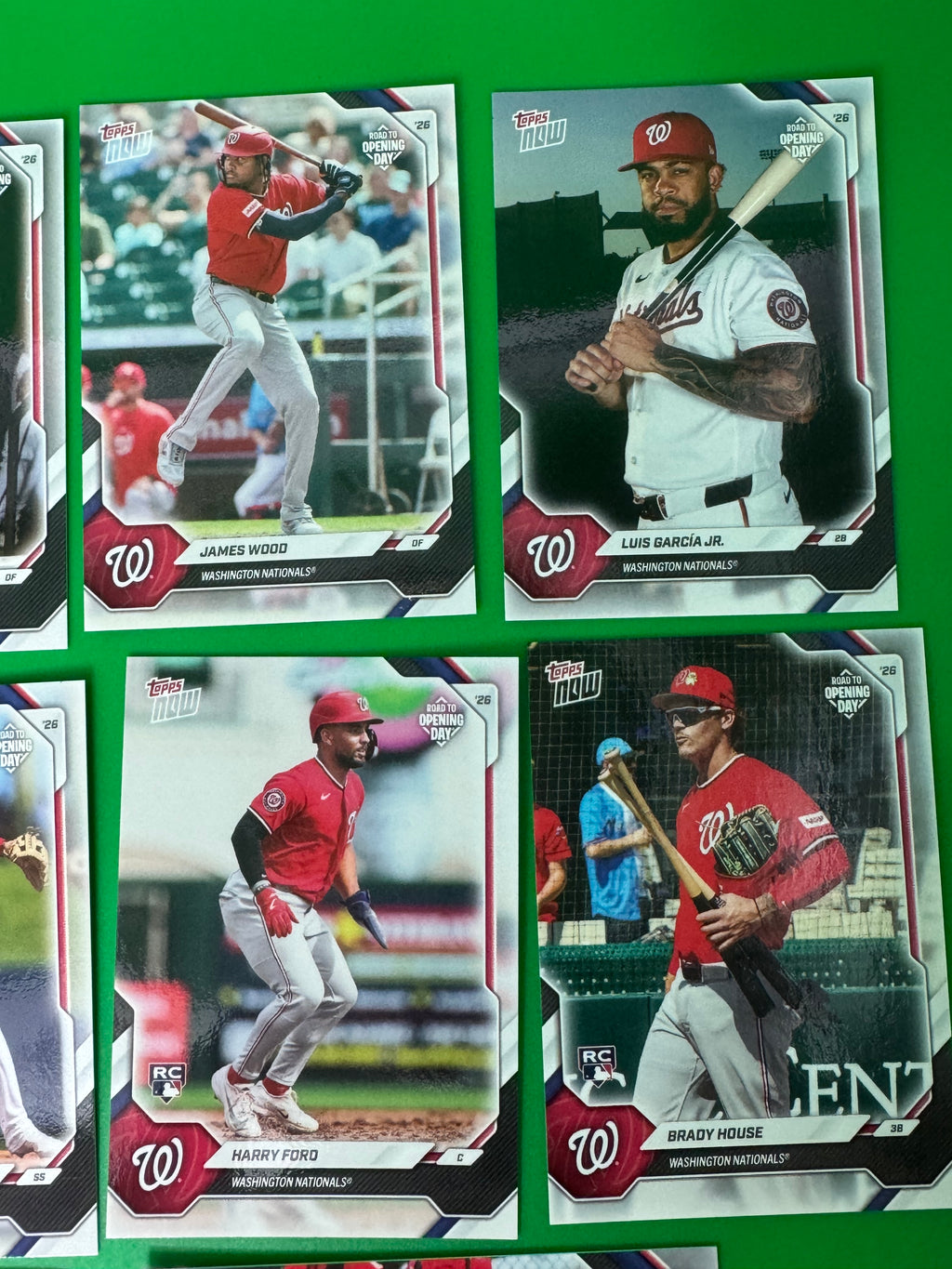2026 Washington Nationals MLB Topps NOW® Road To Opening Day 10-Card Team Set
