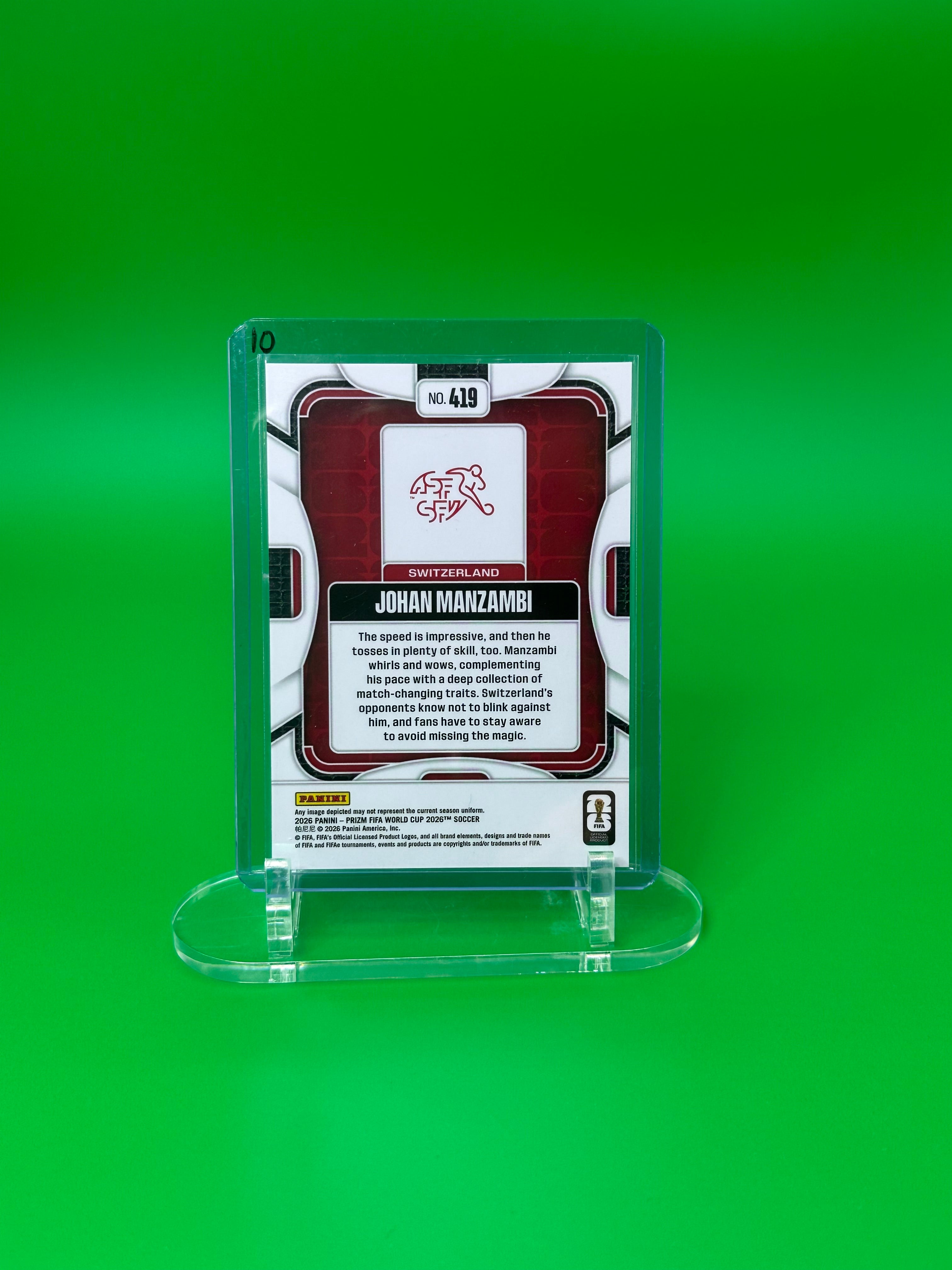 2026 Panini Prizm FIFA World Cup Johan Manzambi Rookie
