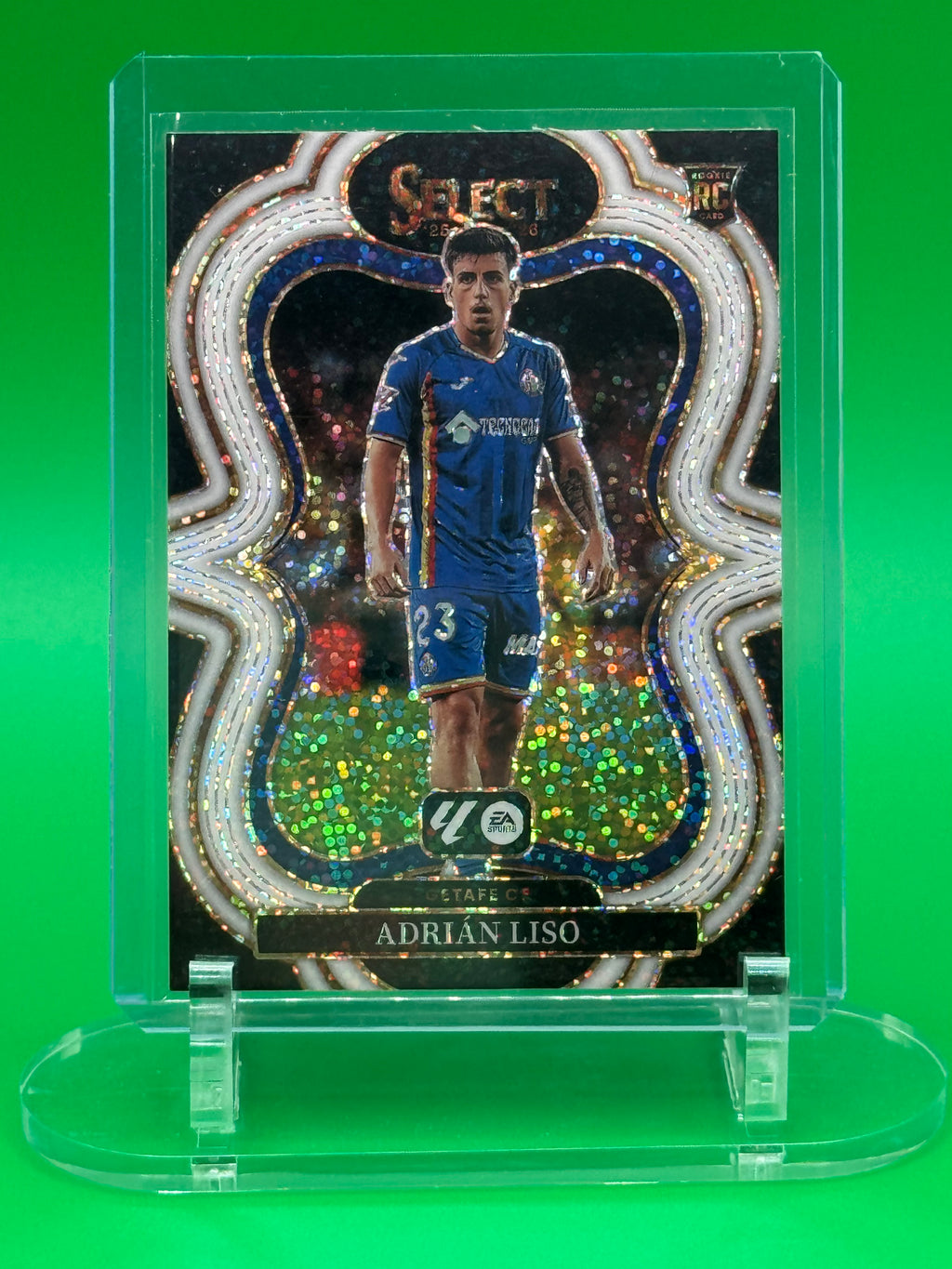 2025-26 Panini Select La Liga White Sparkle-Limited Release  ADRIÁN LISO RC Mezzanine Rookie Getafe CF