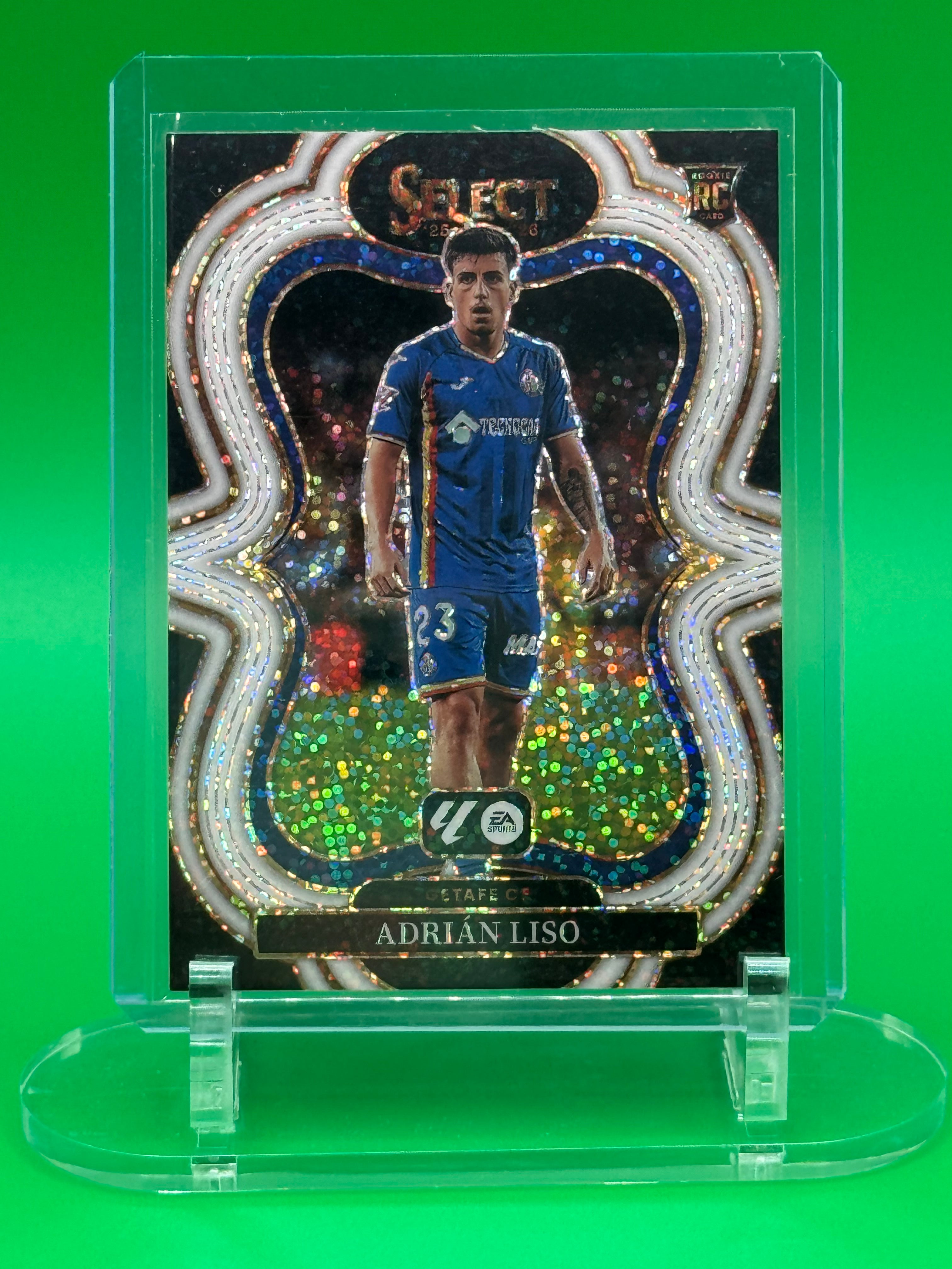 2025-26 Panini Select La Liga White Sparkle-Limited Release  ADRIÁN LISO RC Mezzanine Rookie Getafe CF