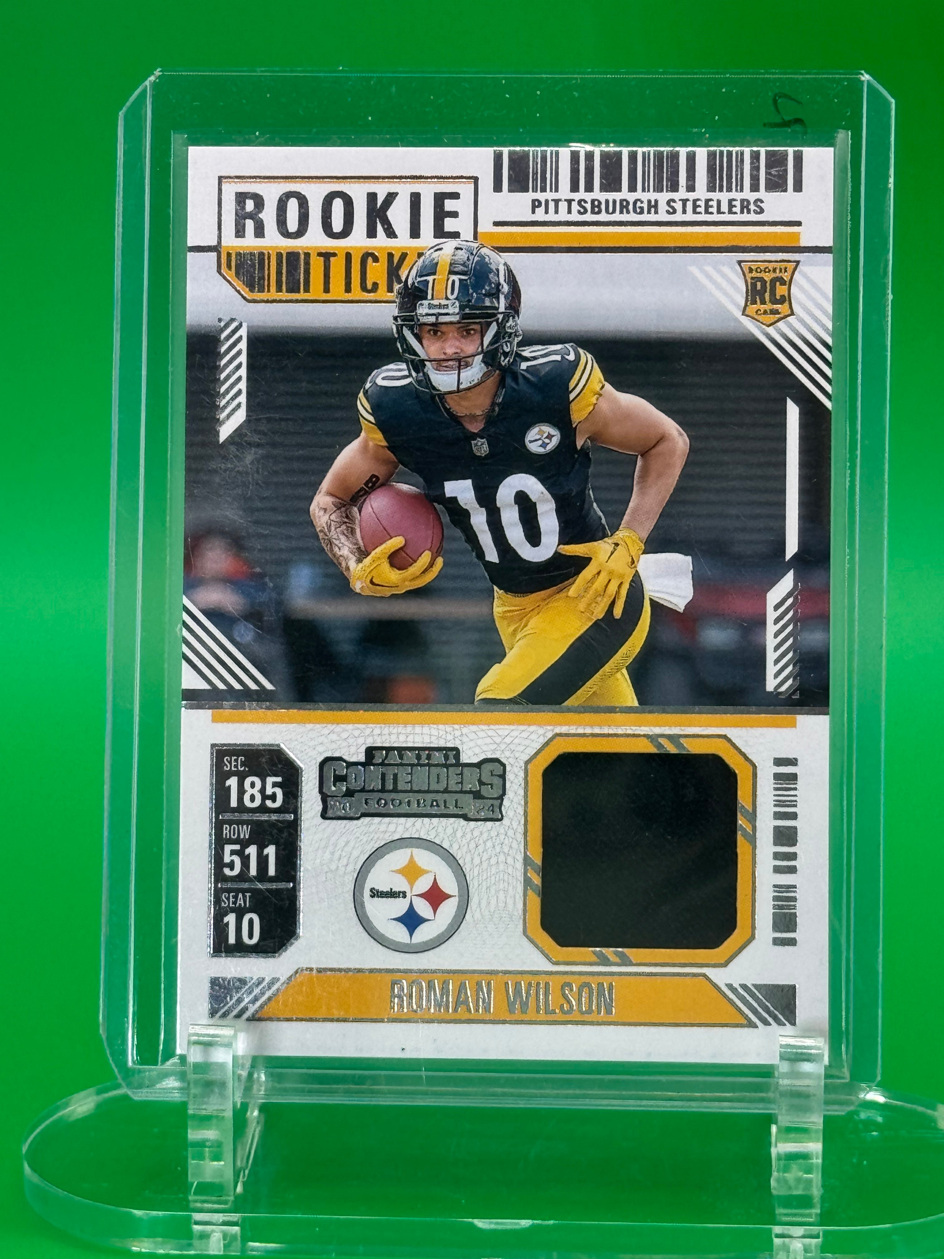 2024 Panini Contenders Rookie Ticket Roman Wilson Rookie Patch Pittsburgh Steelers