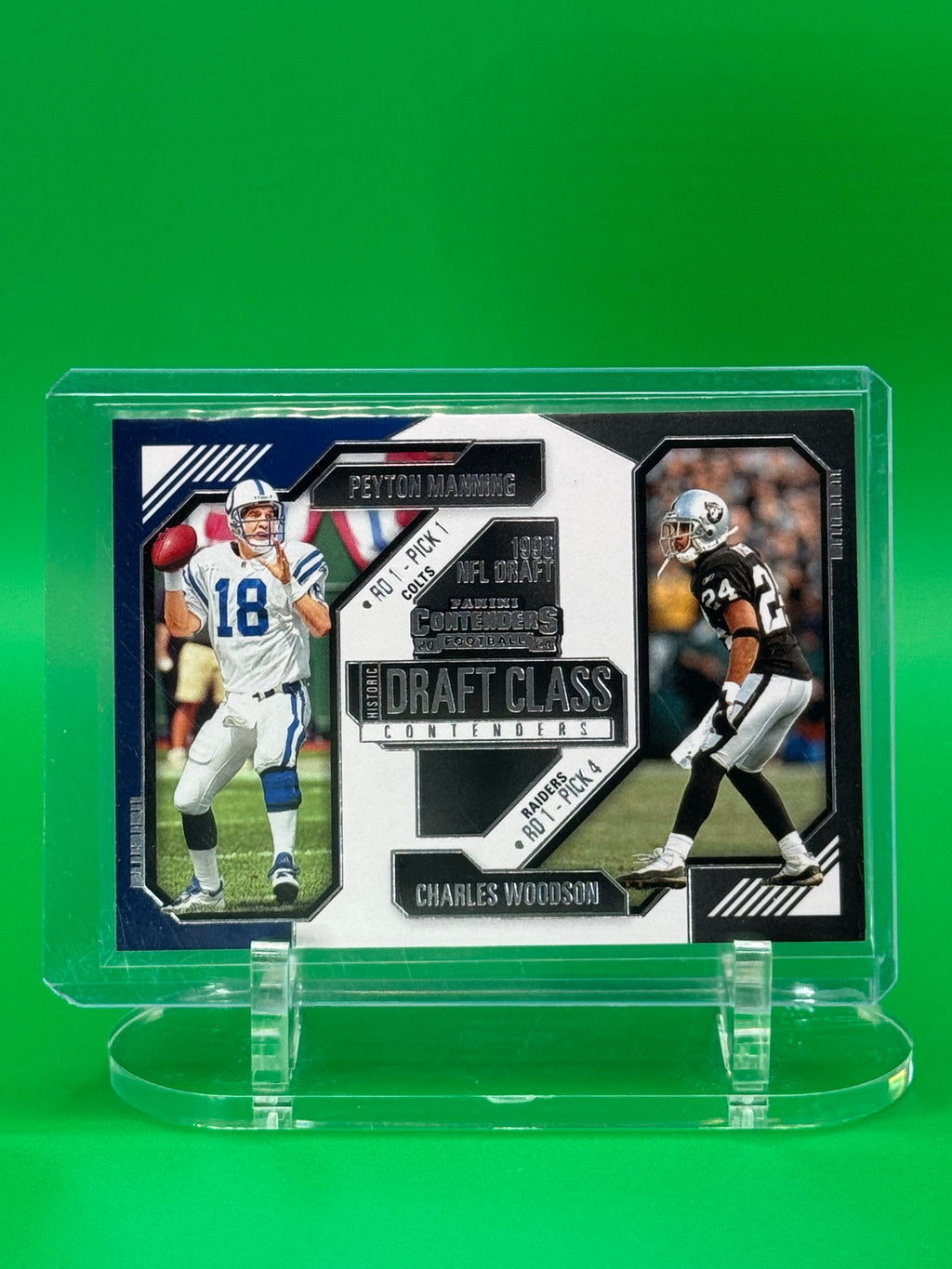 2024 Panini Contenders Draft Class Peyton Manning Charles Woodson Insert