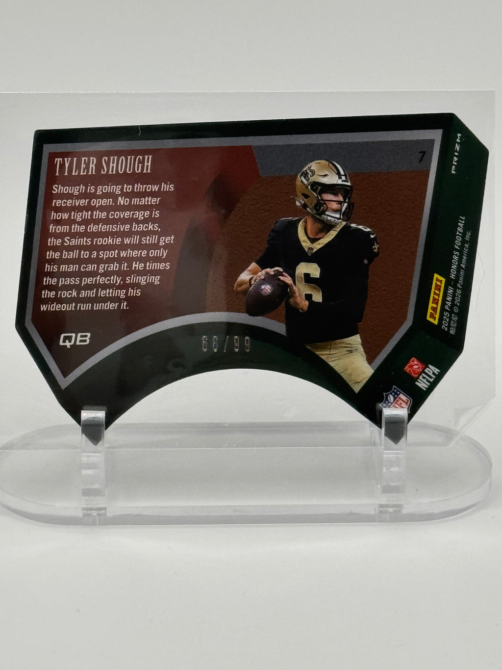 2025 Panini Honors 🏈 TYLER SHOUGH Rookie RC /99 Saints Die-Cut SP #7