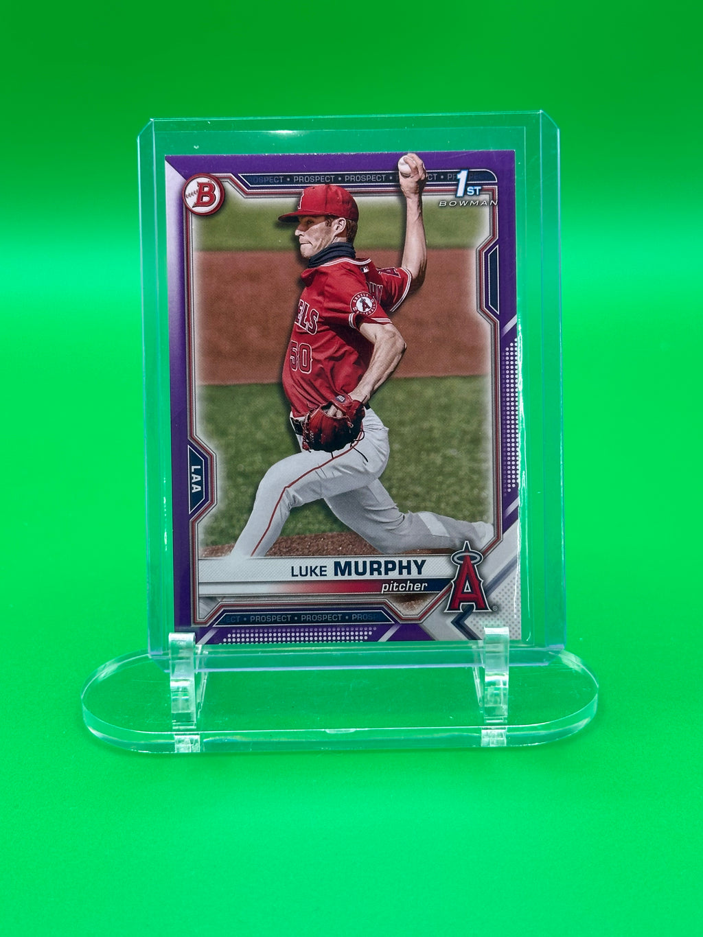 Luke Murphy 2021 Bowman Chrome 1st Purple Parallel #10/250 Baseball Card