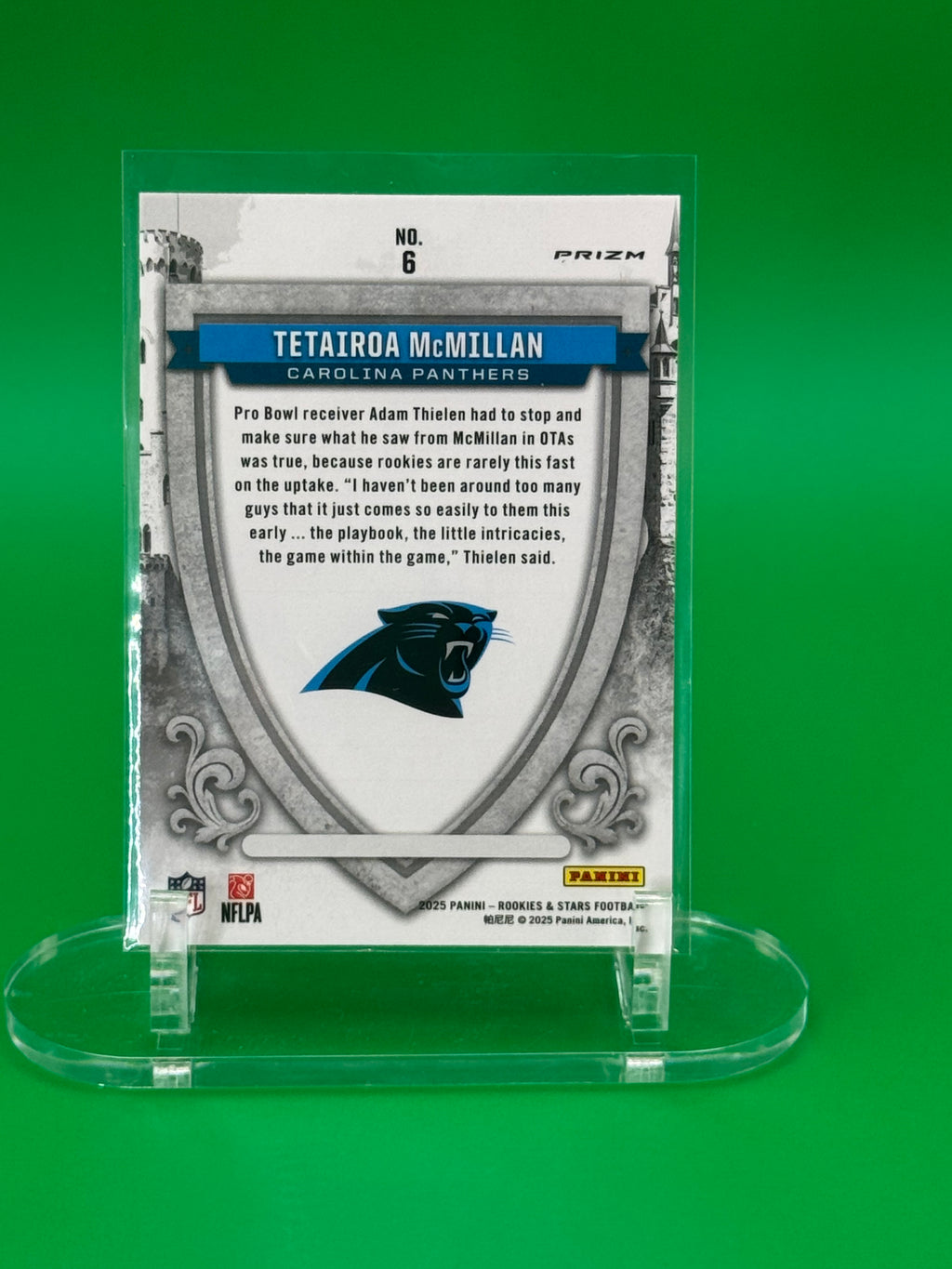 2025 Rookies & Stars TETAIROA McMILLAN Crusade Rookie RC Carolina Panthers