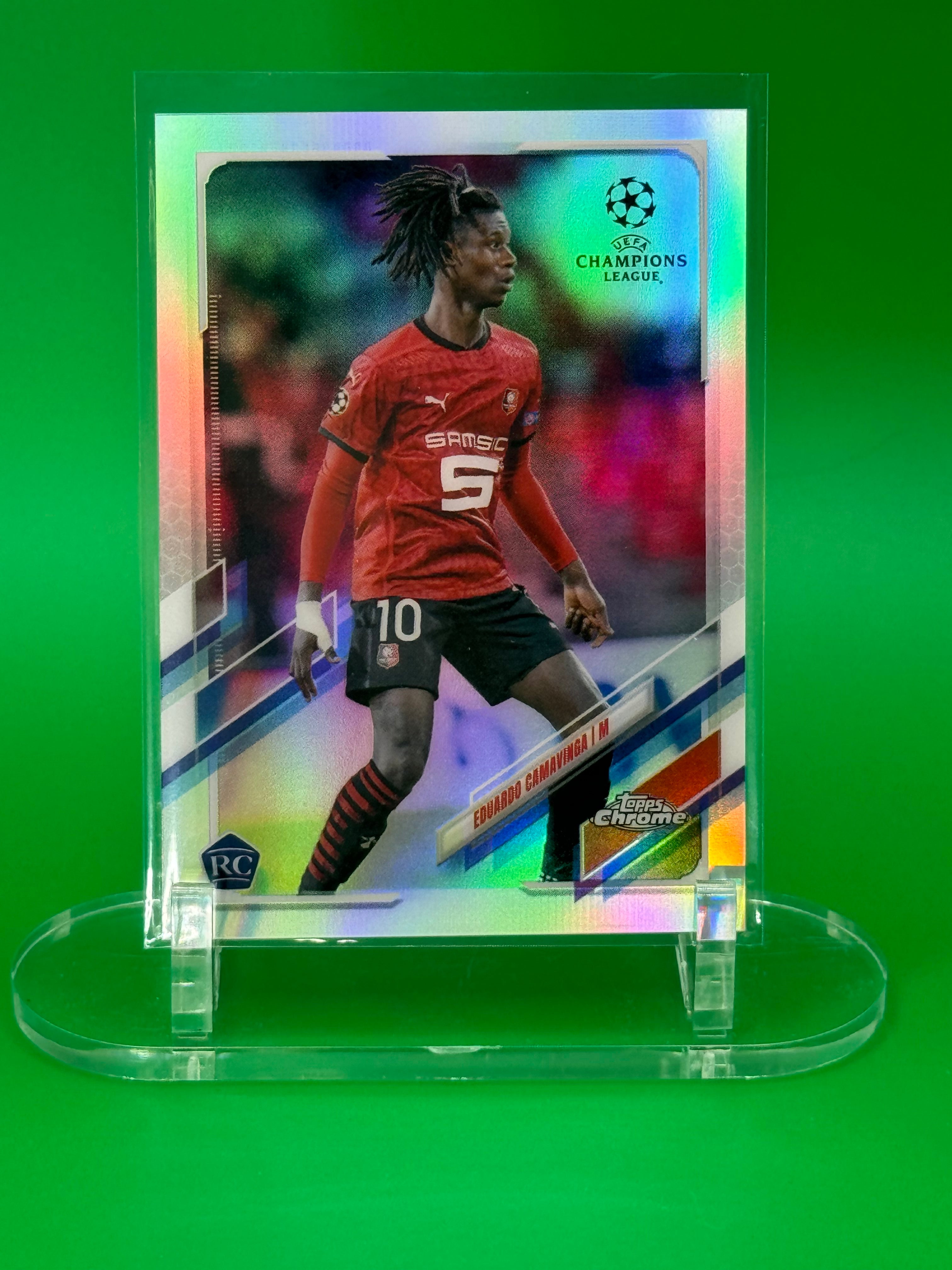 2021 Topps Chrome Eduardo Camavinga Rookie Refractor UEFA Champions League