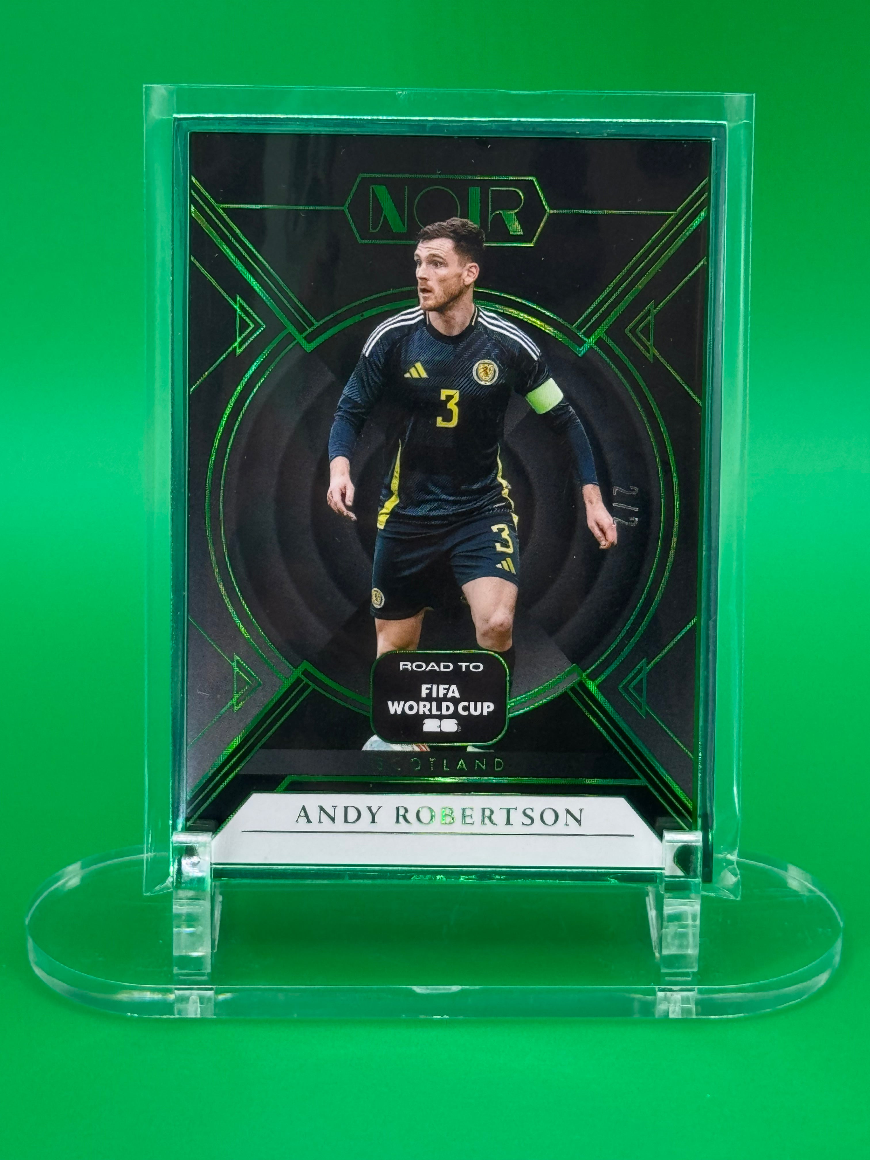 ANDY ROBERTSON 2025 PANINI NOIR GREEN PARALLEL 2/2 SCOTLAND