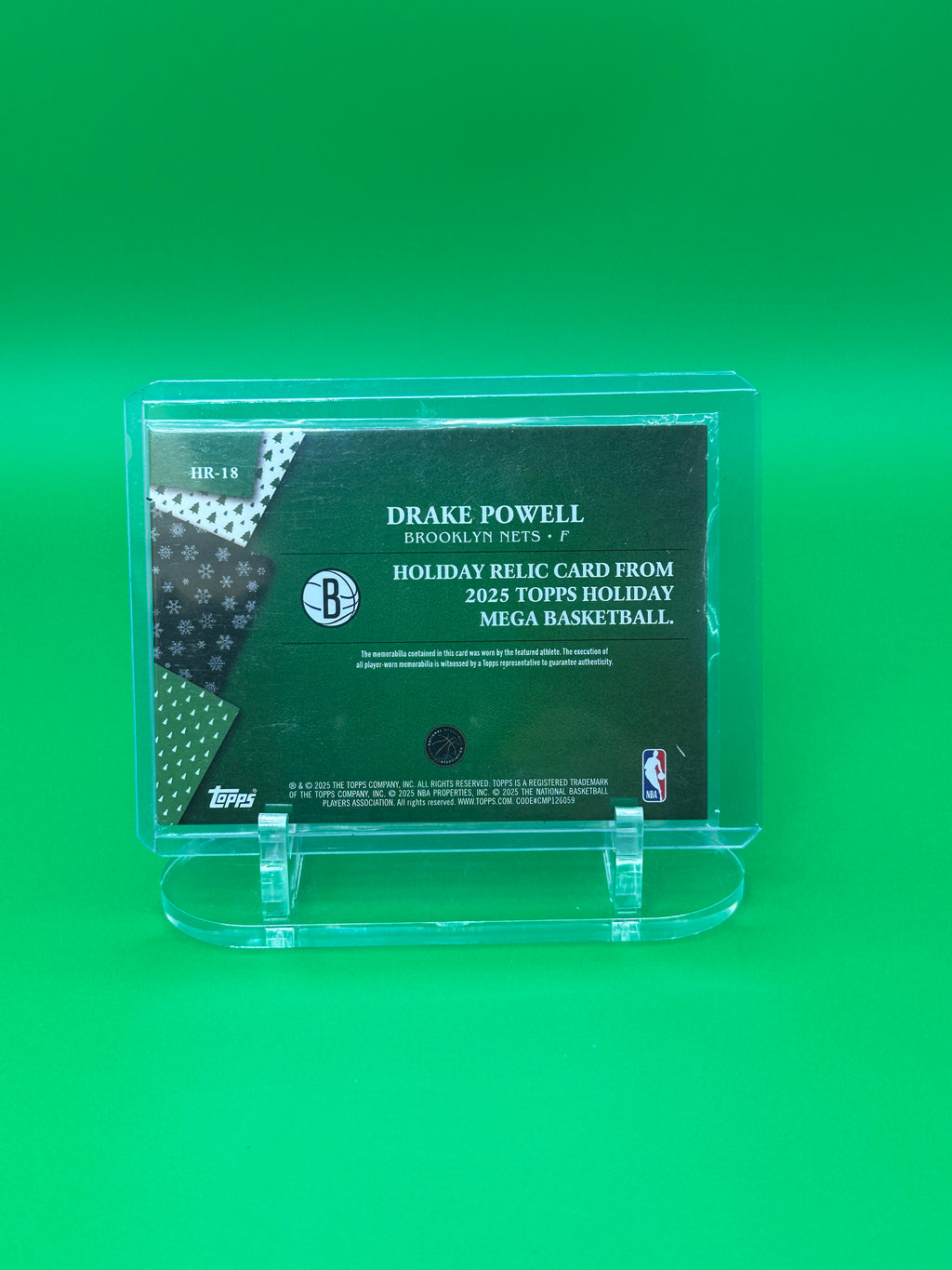 2025 Topps Drake Powell Rookie Relic Patch RC Brooklyn Nets