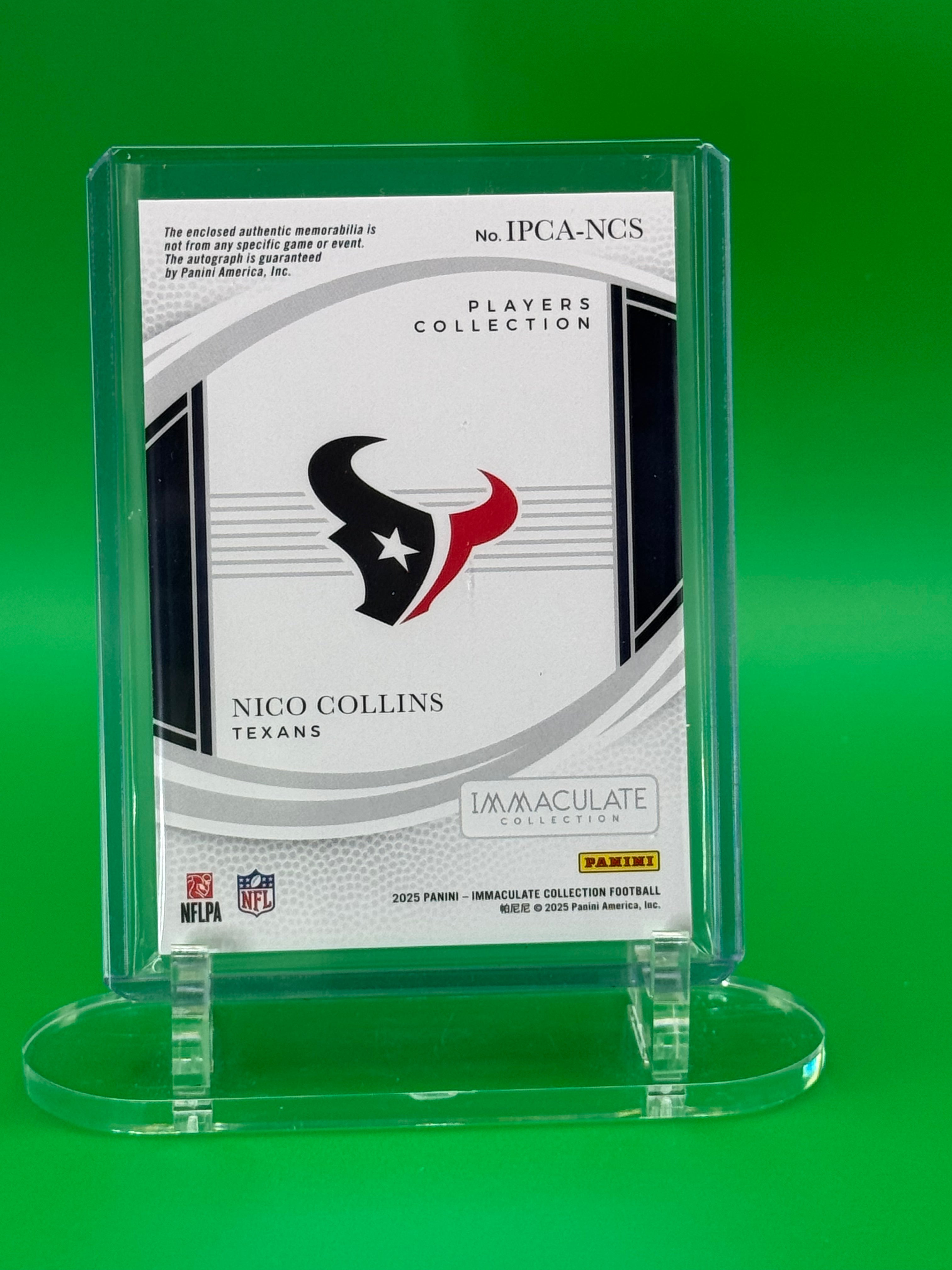 2023 Panini Immaculate Collection Nico Collins Auto Triple Patch #24/99 Houston Texans