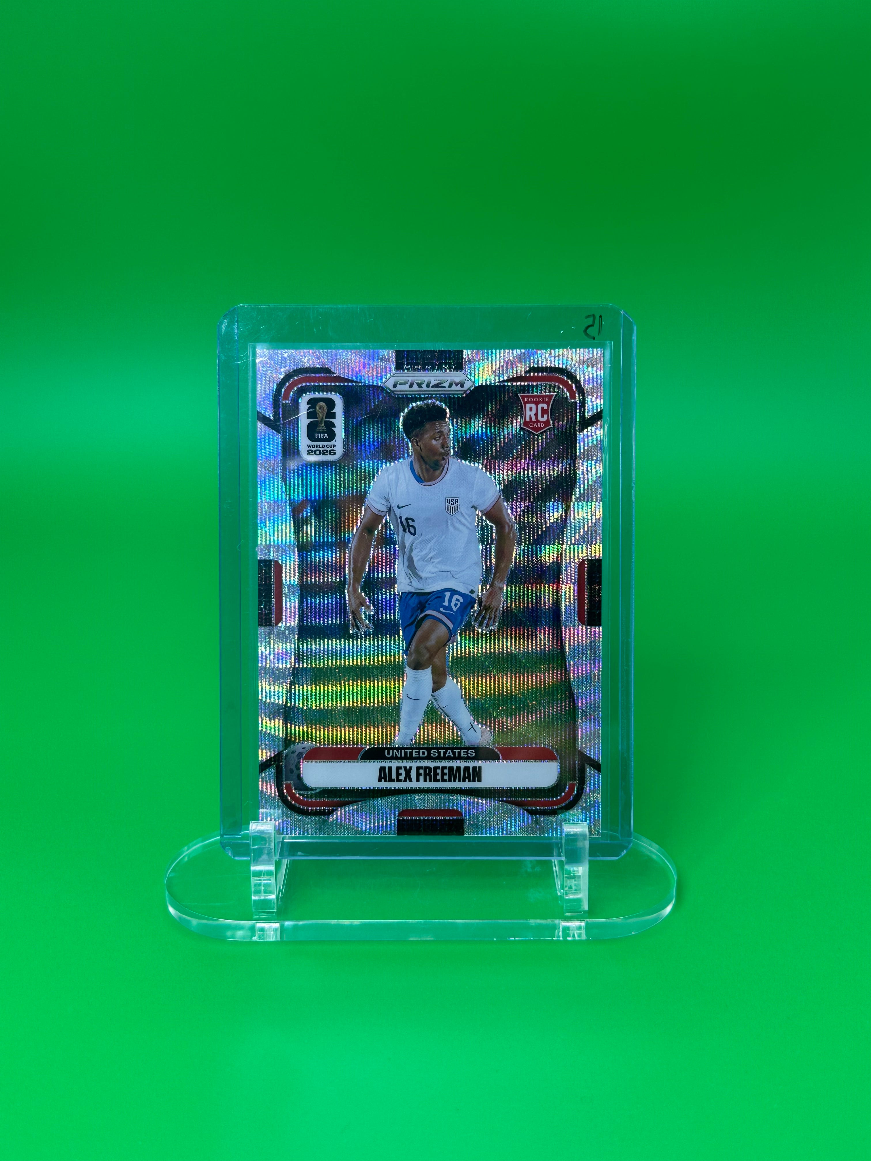 2026 Panini Prizm FIFA World Cup Alex Freeman Rookie Wave Prizm