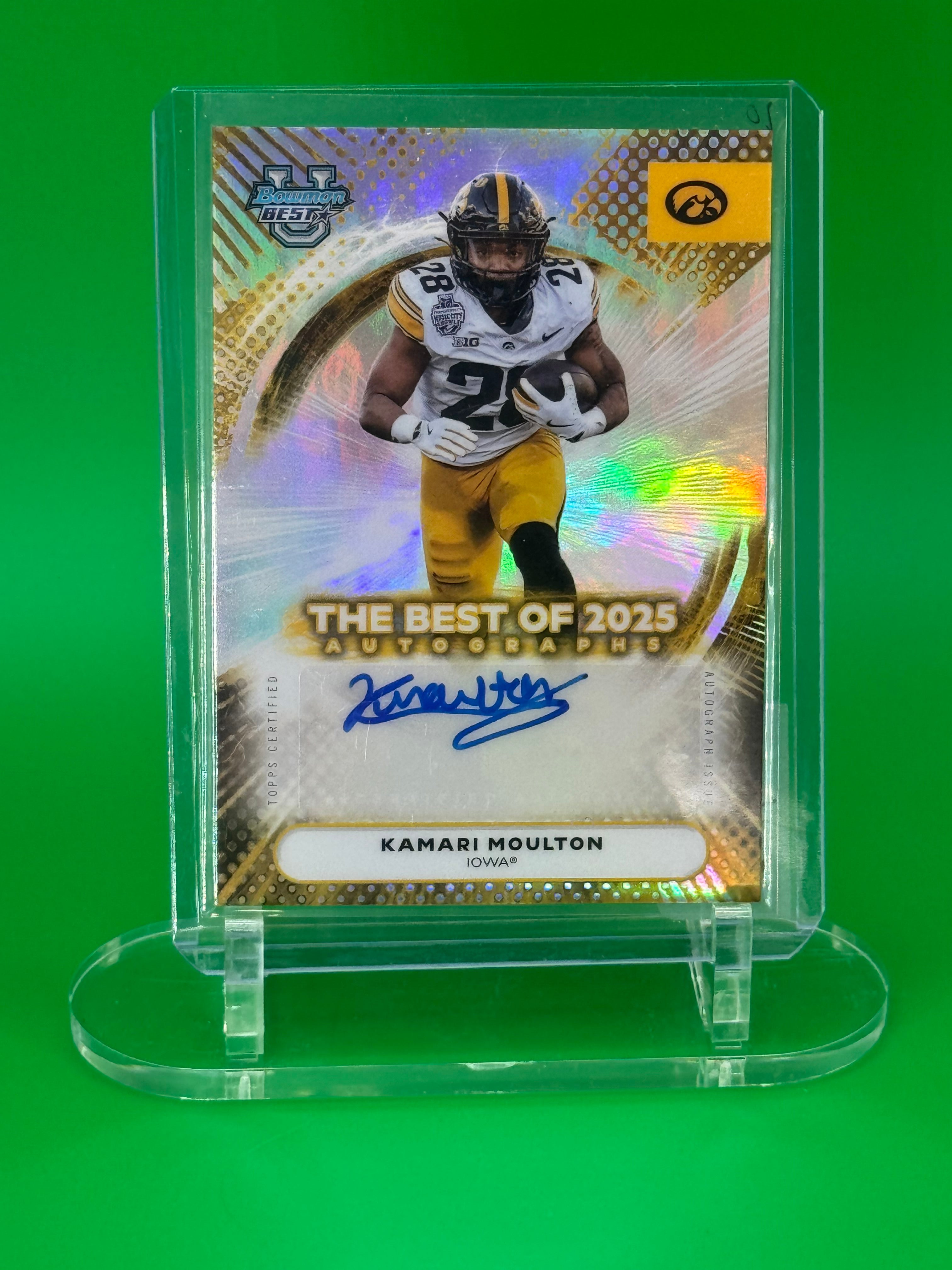 2025 Bowman Best U Kamari Moulton Auto Refractor Iowa Hawkeyes