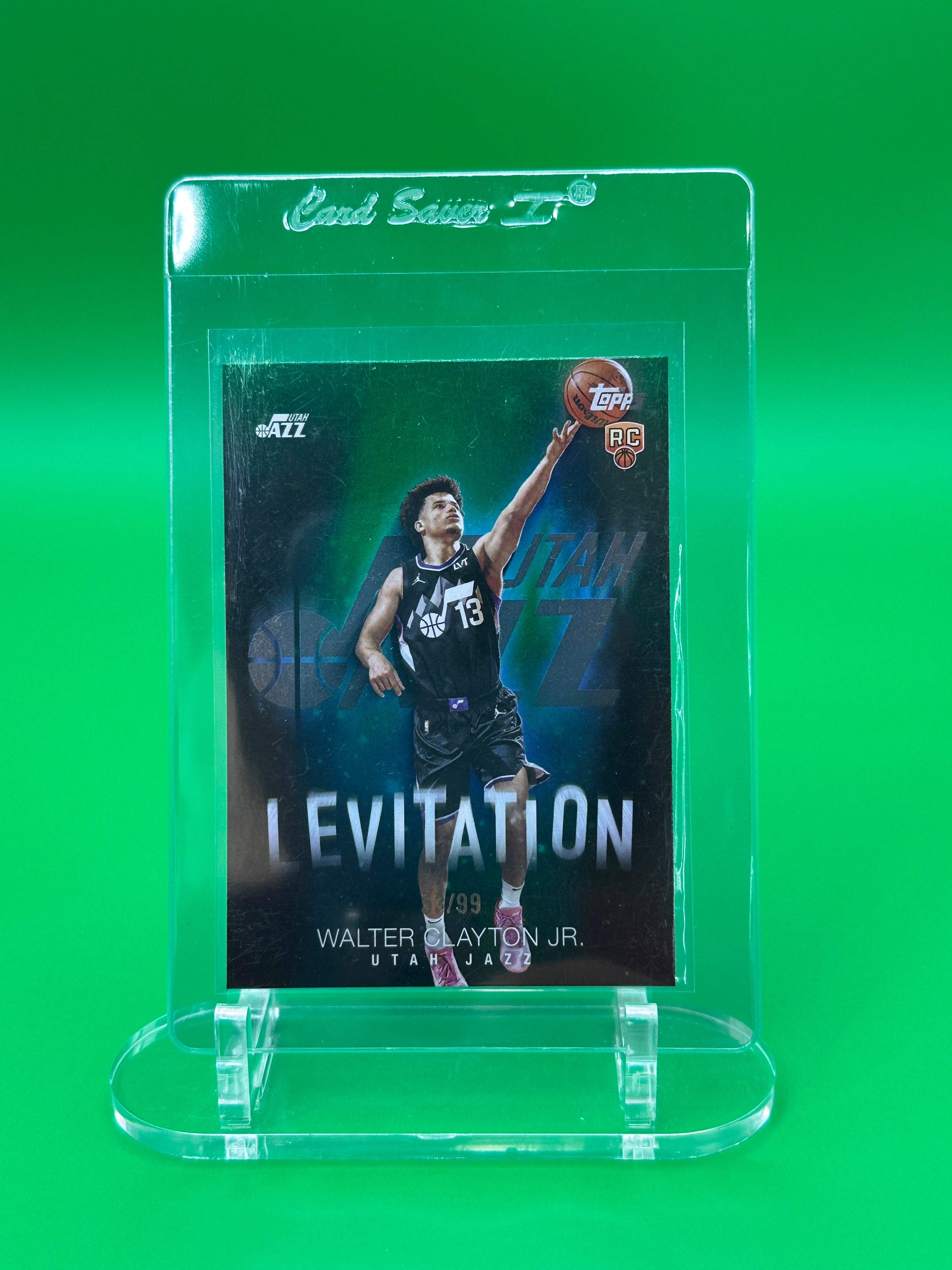 2025 Topps Walter Clayton Jr Levitation Green Refractor RC #53/99