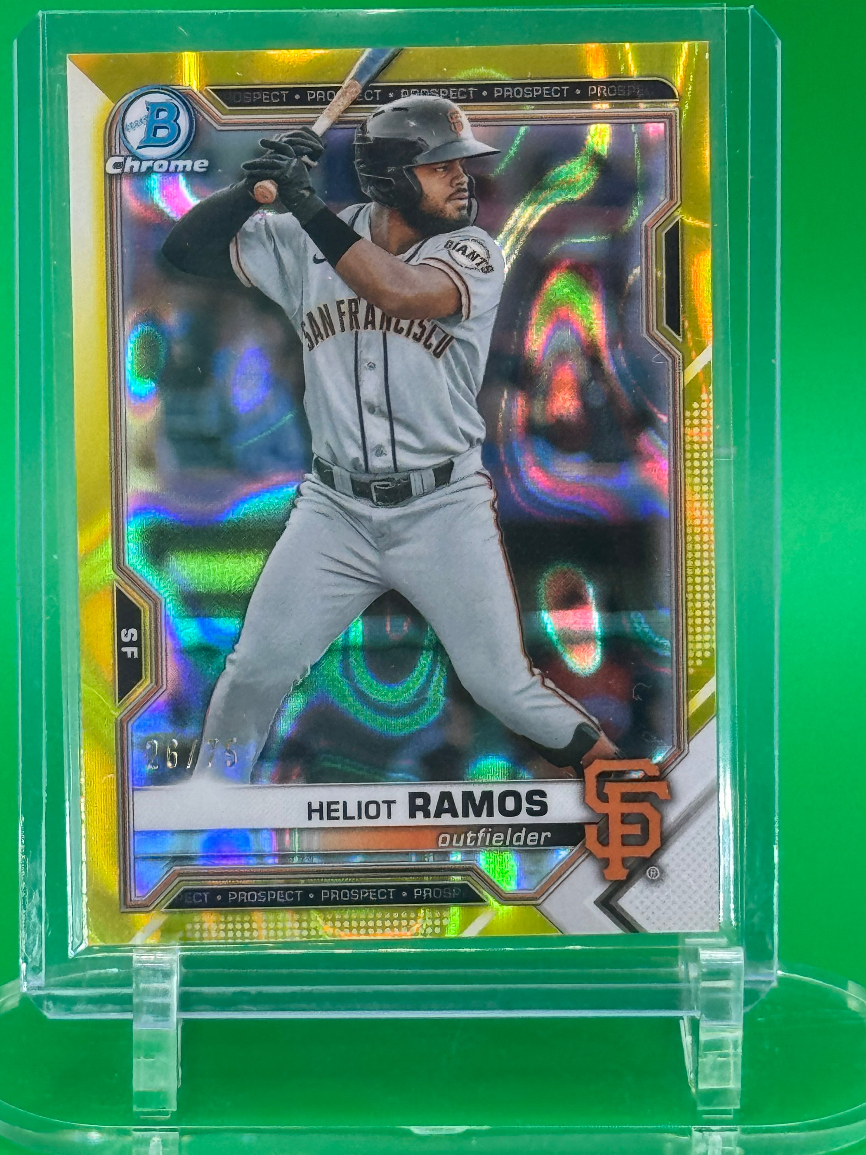 2024 Bowman Chrome Heliot Ramos Yellow Refractor /75 San Francisco Giants