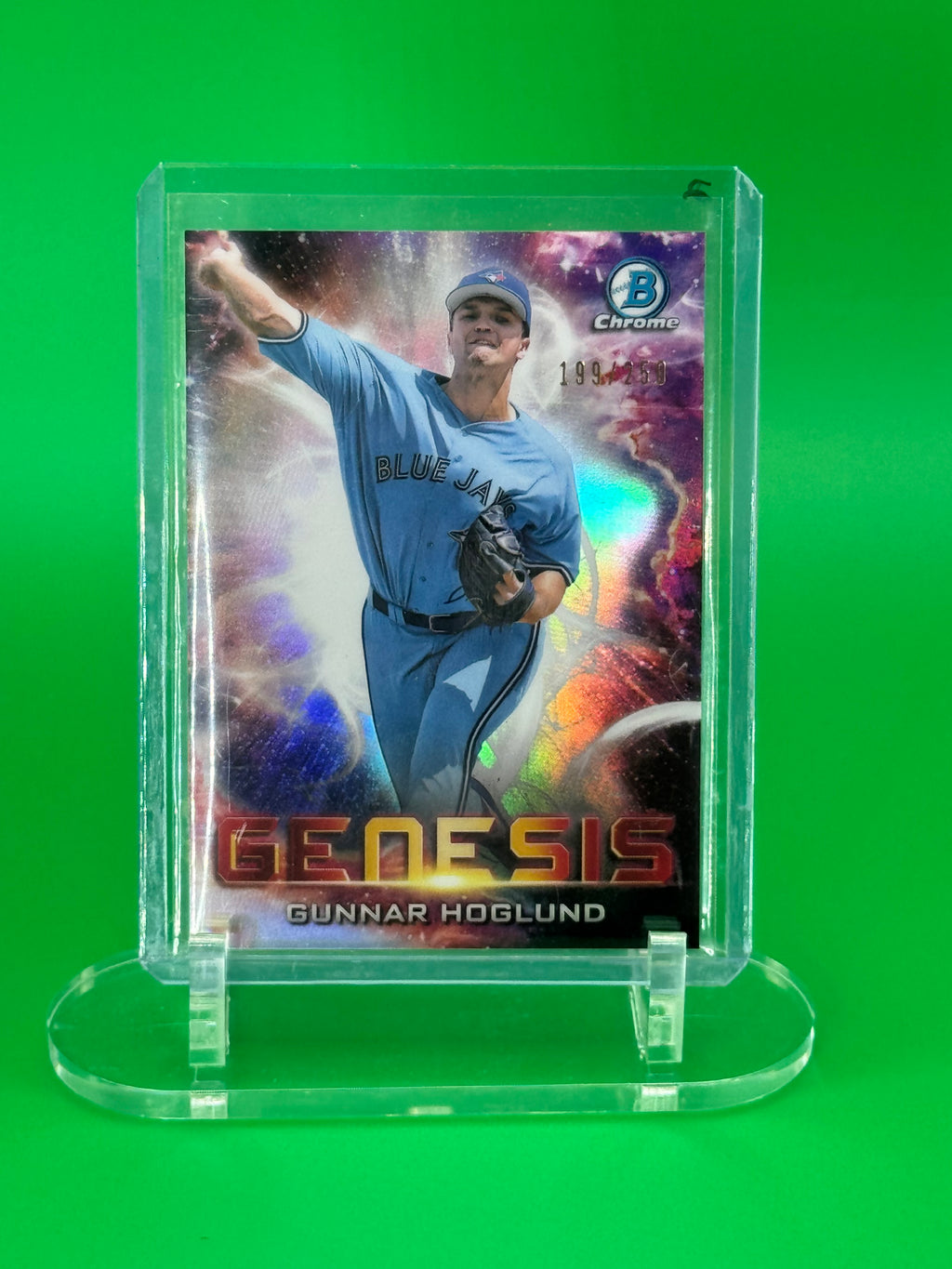 2021 Bowman Chrome Genesis GUNNAR HOGLUND /250 Toronto Blue Jays Prospect Refractor