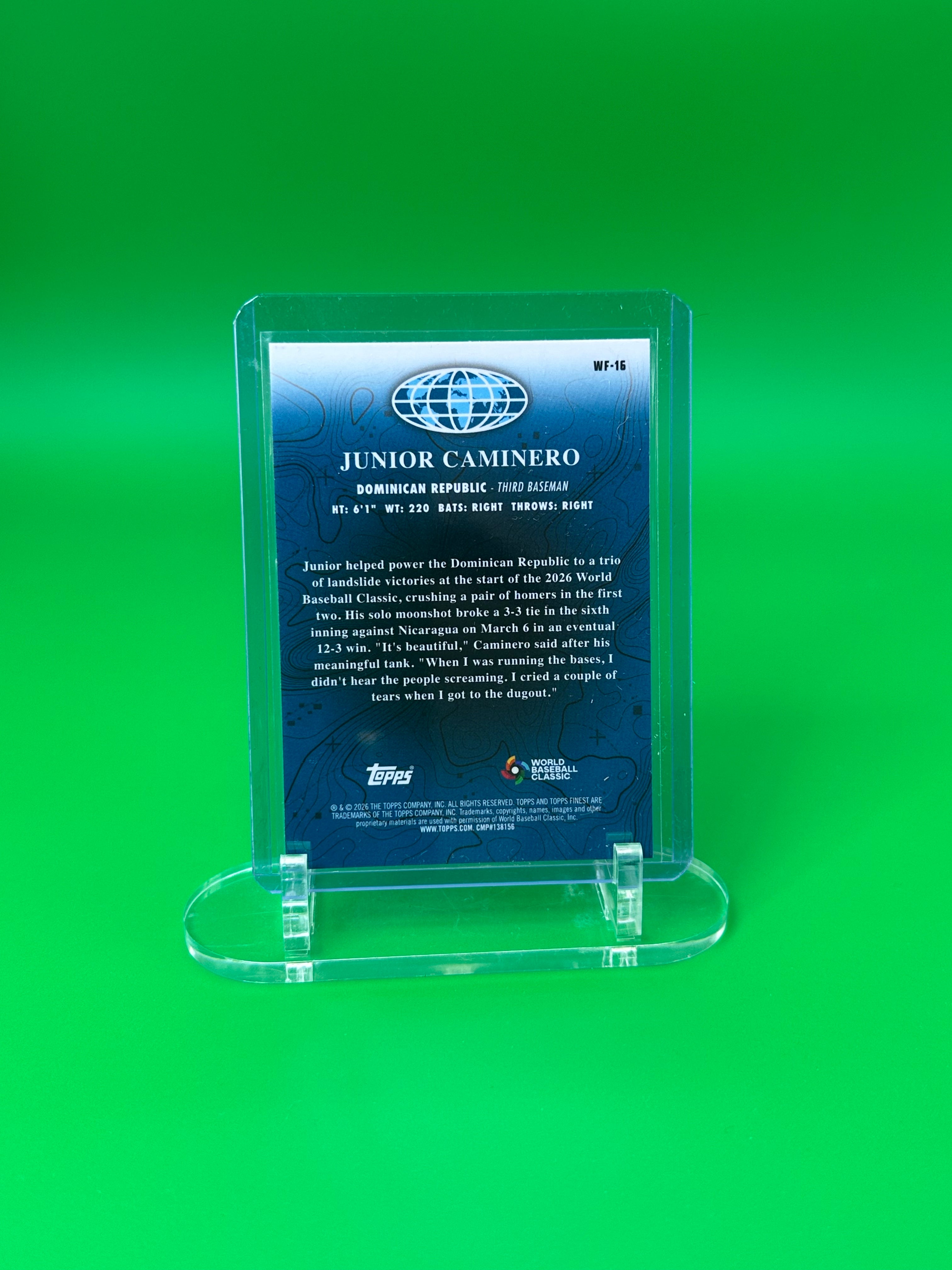 2026 Topps Finest Junior Caminero World's Finest