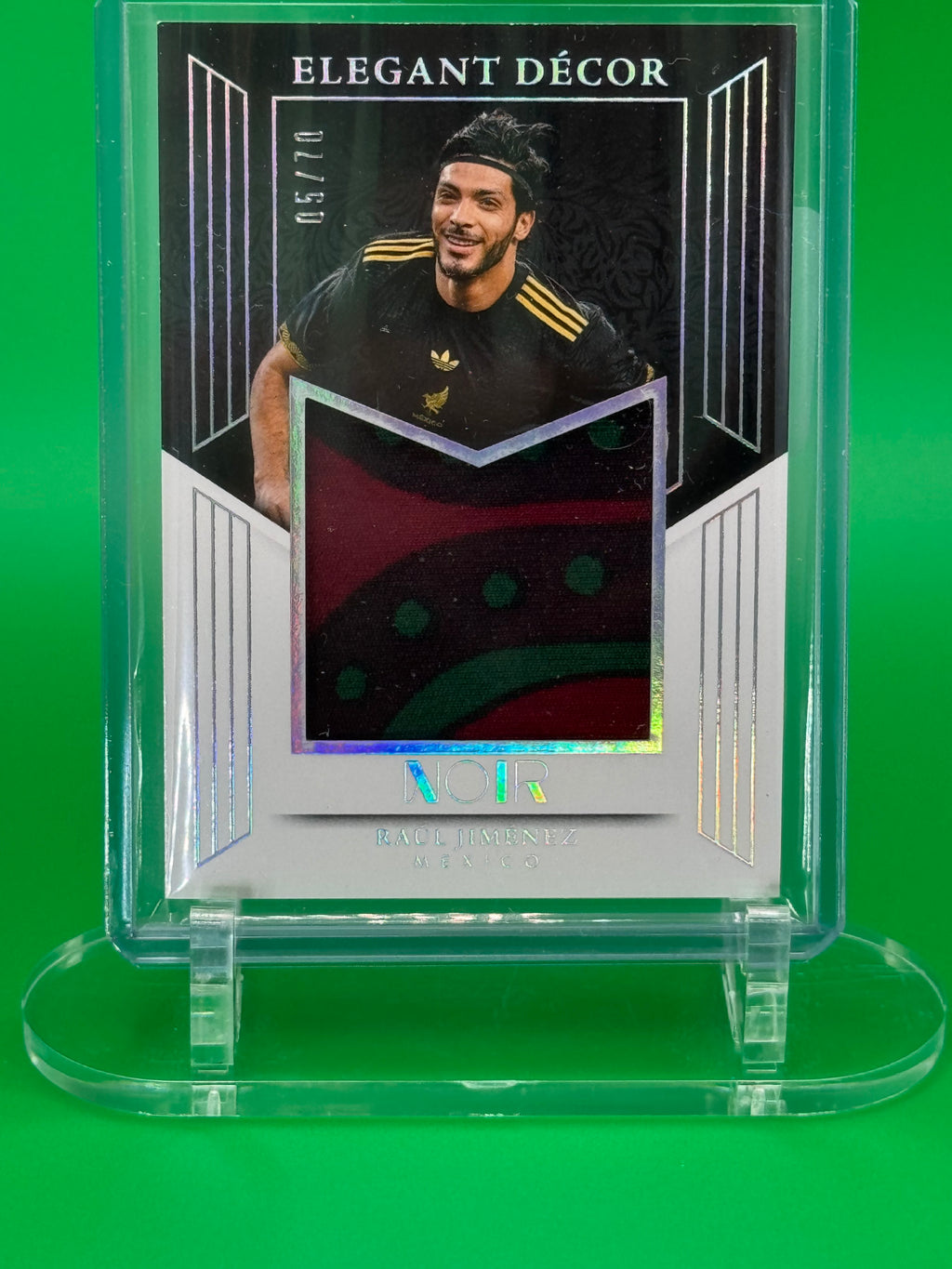 RAUL JIMENEZ 2025 PANINI NOIR ELEGANT DECOR PATCH 05/70 MEXICO
