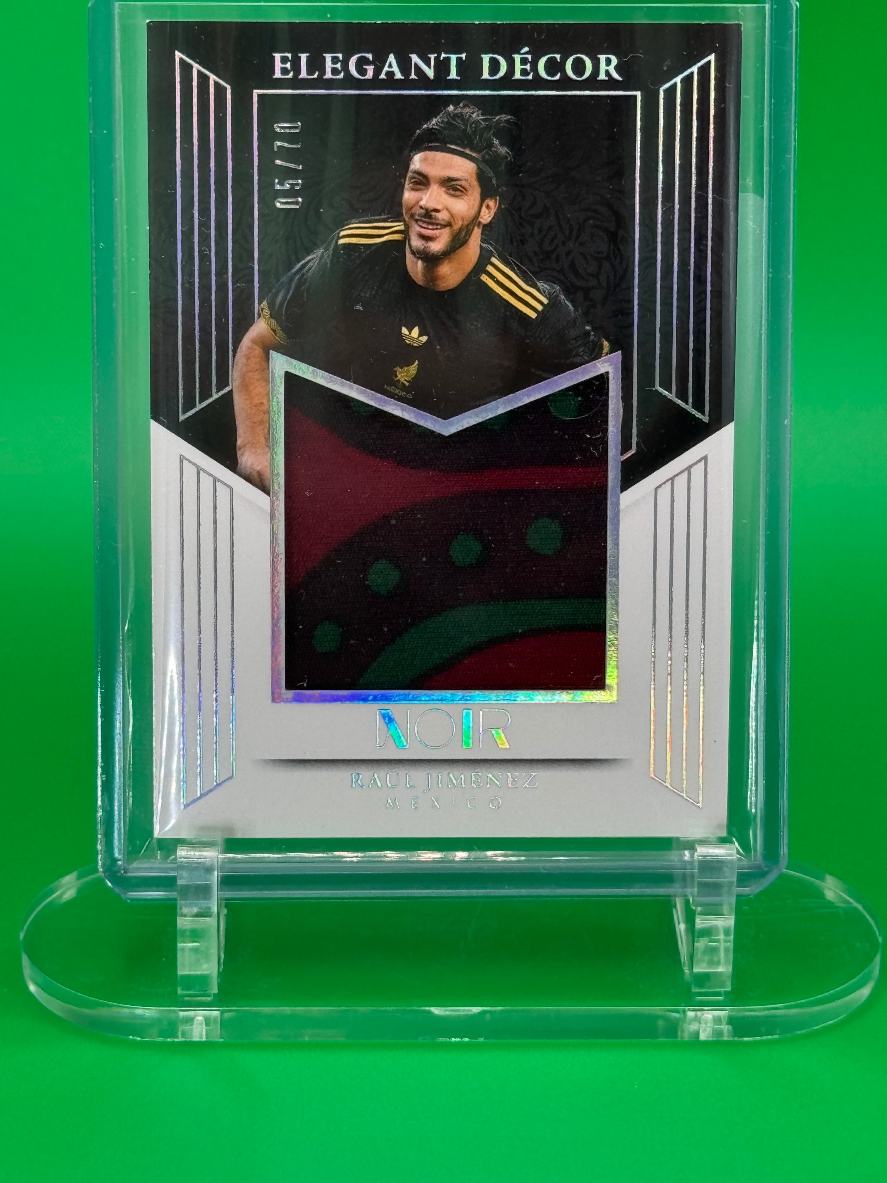 RAUL JIMENEZ 2025 PANINI NOIR ELEGANT DECOR PATCH 05/70 MEXICO