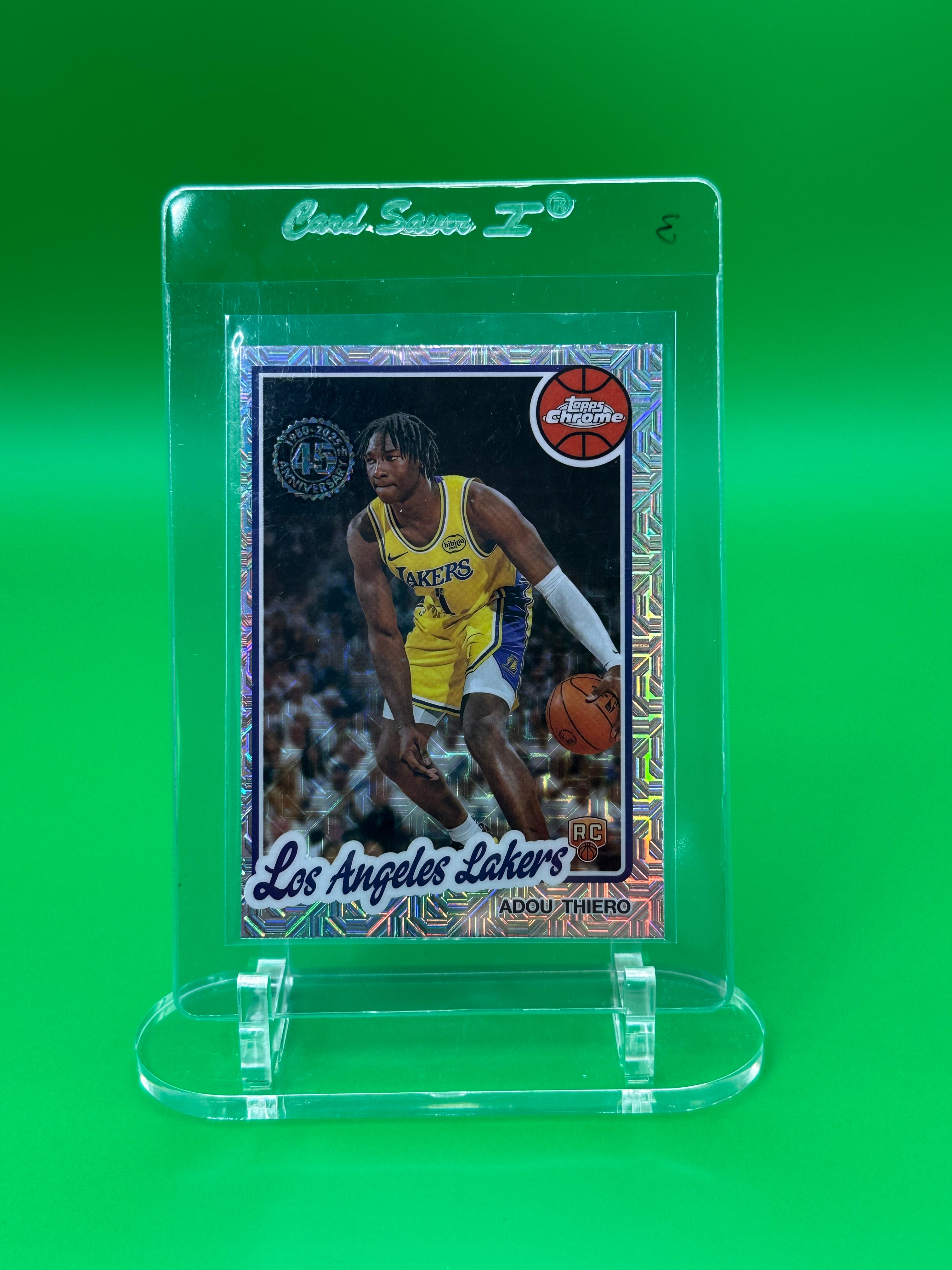 2025 Topps Chrome Adou Thiero Mojo Refractor Rookie RC Los Angeles Lakers