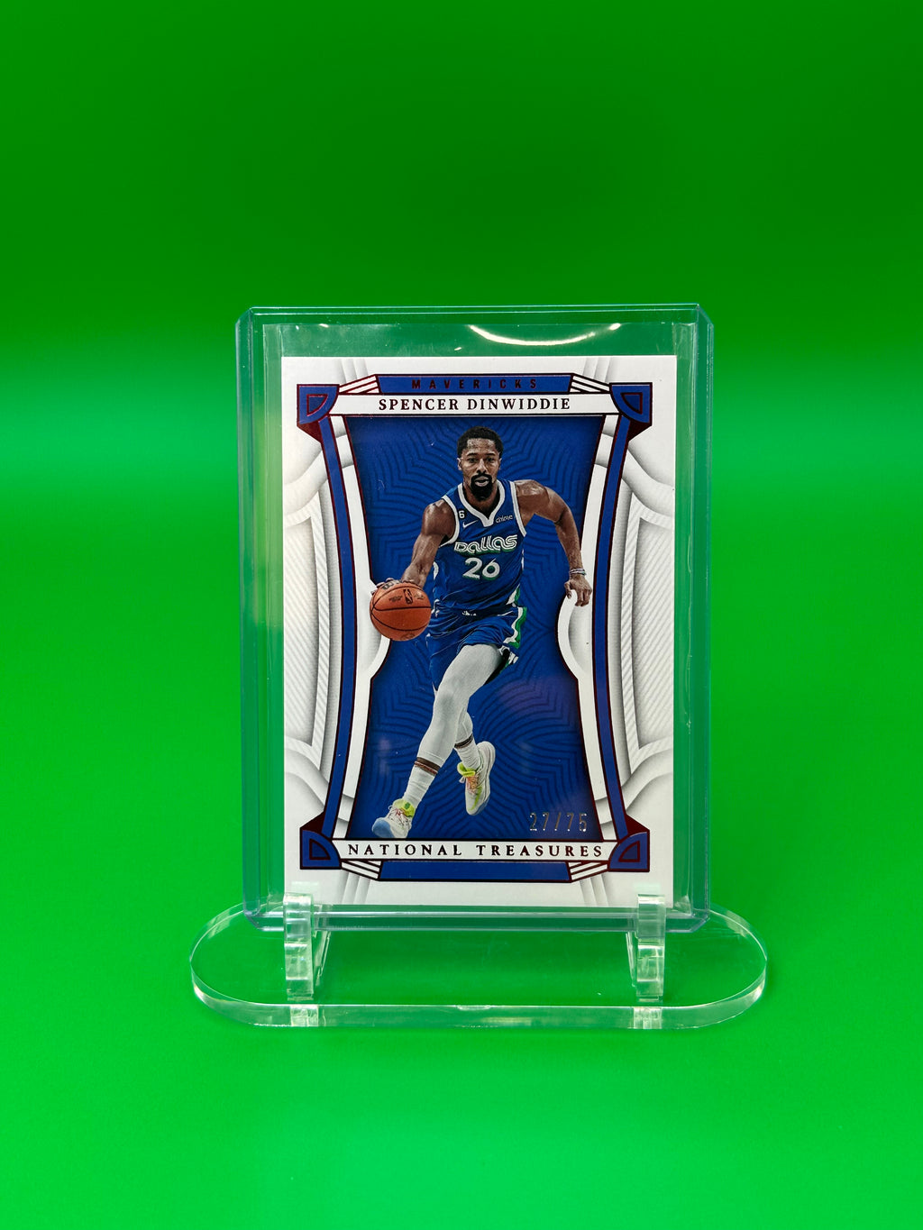 2022-23 Panini National Treasures Spencer Dinwiddie #27/75 Dallas Mavericks