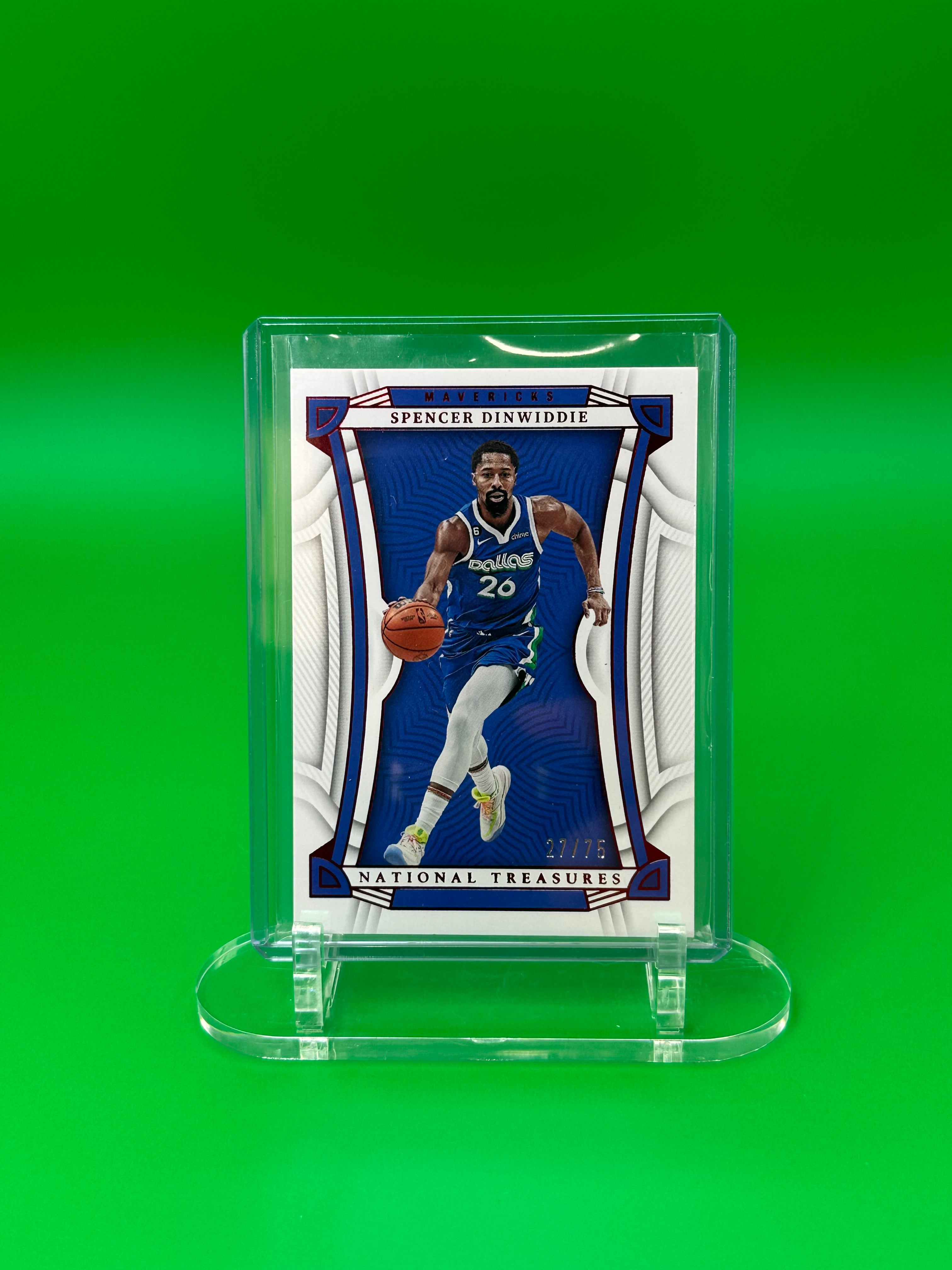 2022-23 Panini National Treasures Spencer Dinwiddie #27/75 Dallas Mavericks