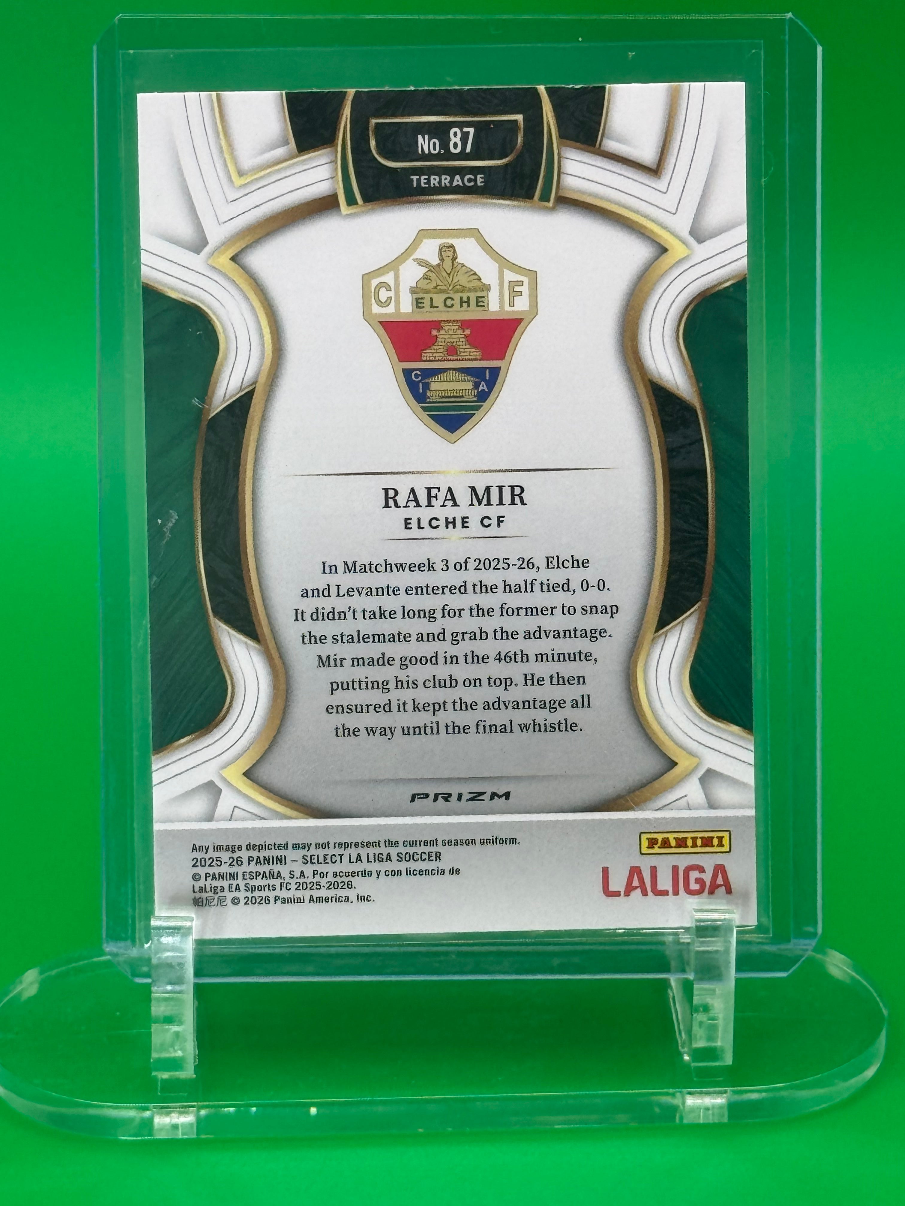 2025-26 Panini La Liga White Sparkle RAFA MIR Terrace Elche CF EA Sports FC