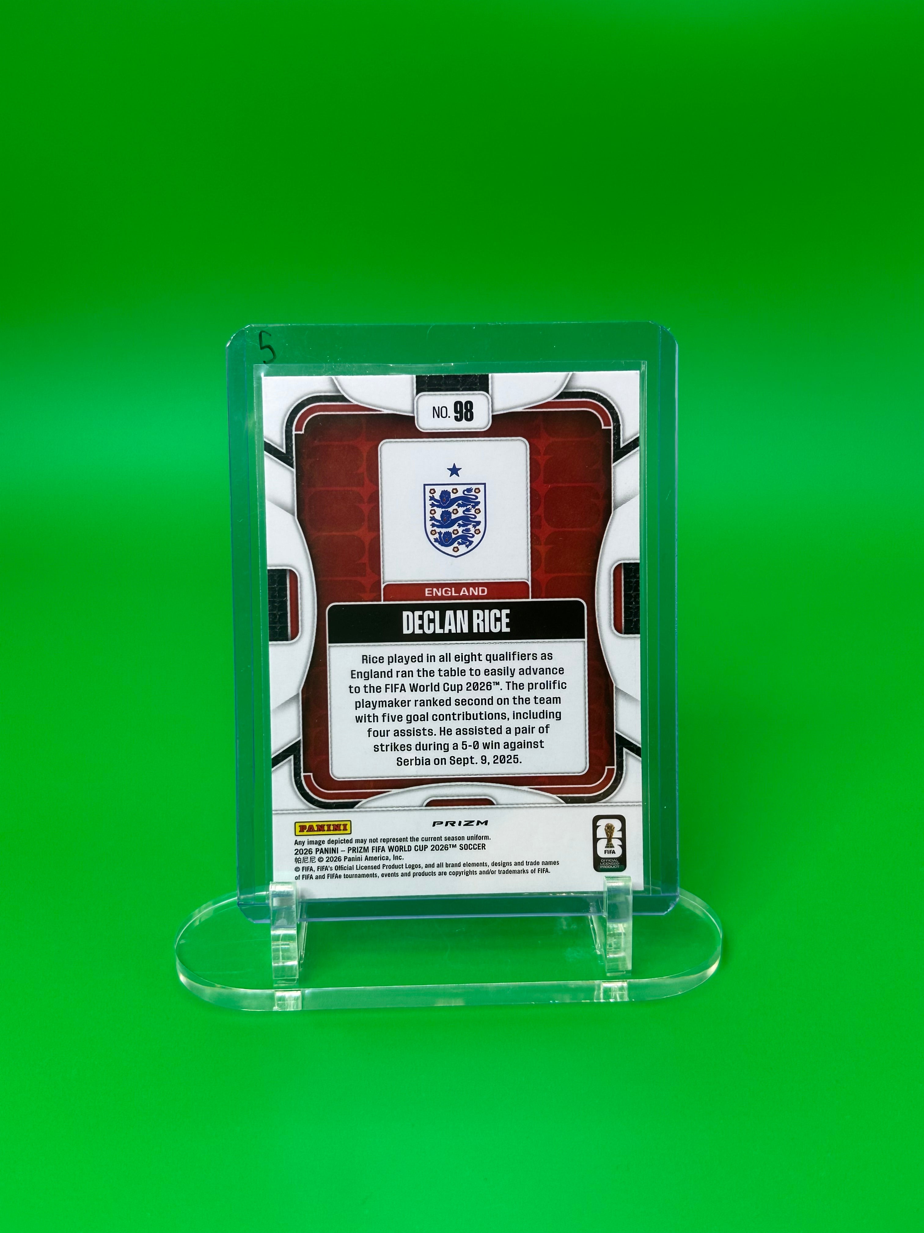 2026 Panini Prizm FIFA World Cup Declan Rice Wave Prizm