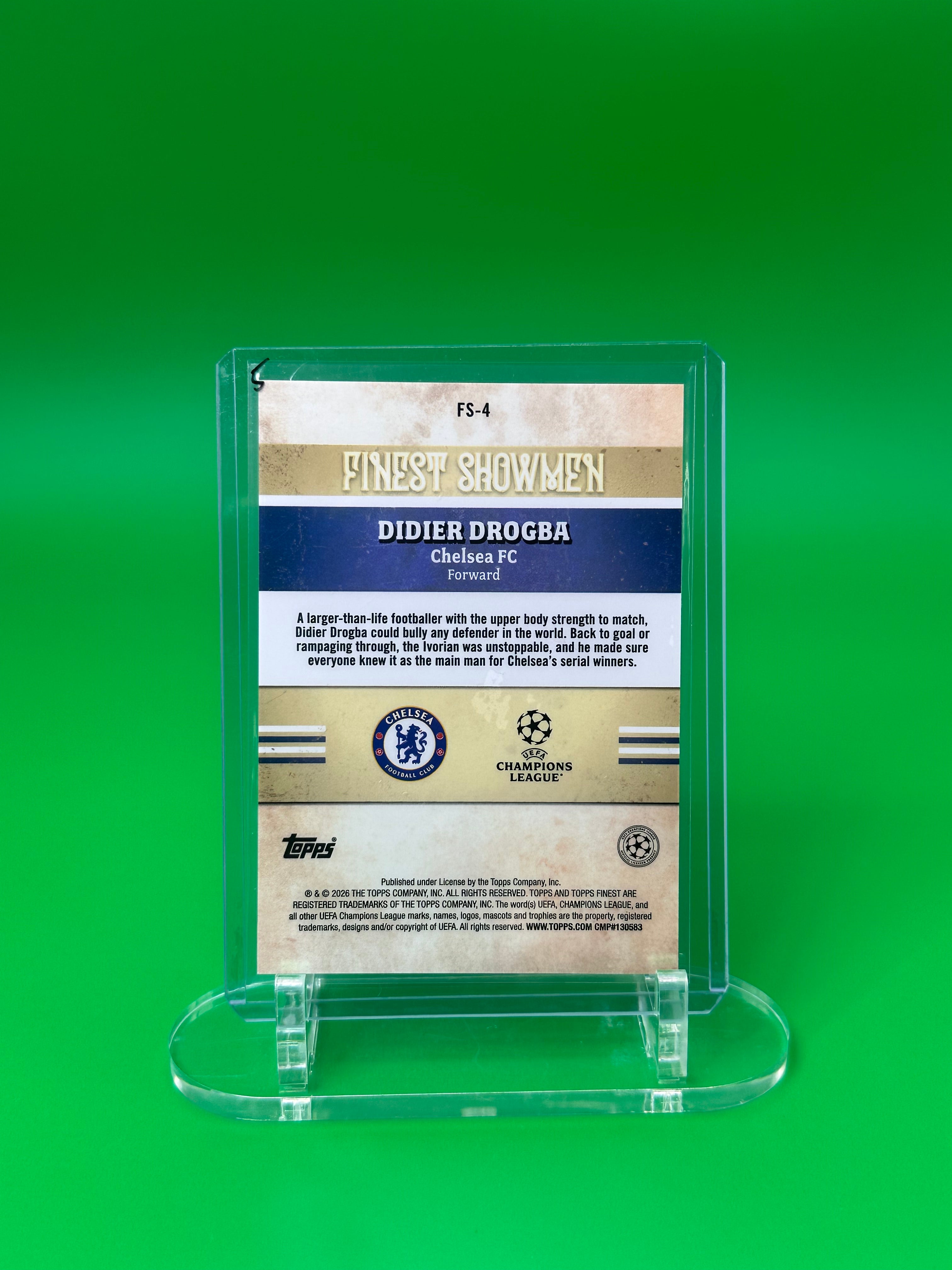 2026 Topps Finest UEFA Didier Drogba Finest Showmen Refractor