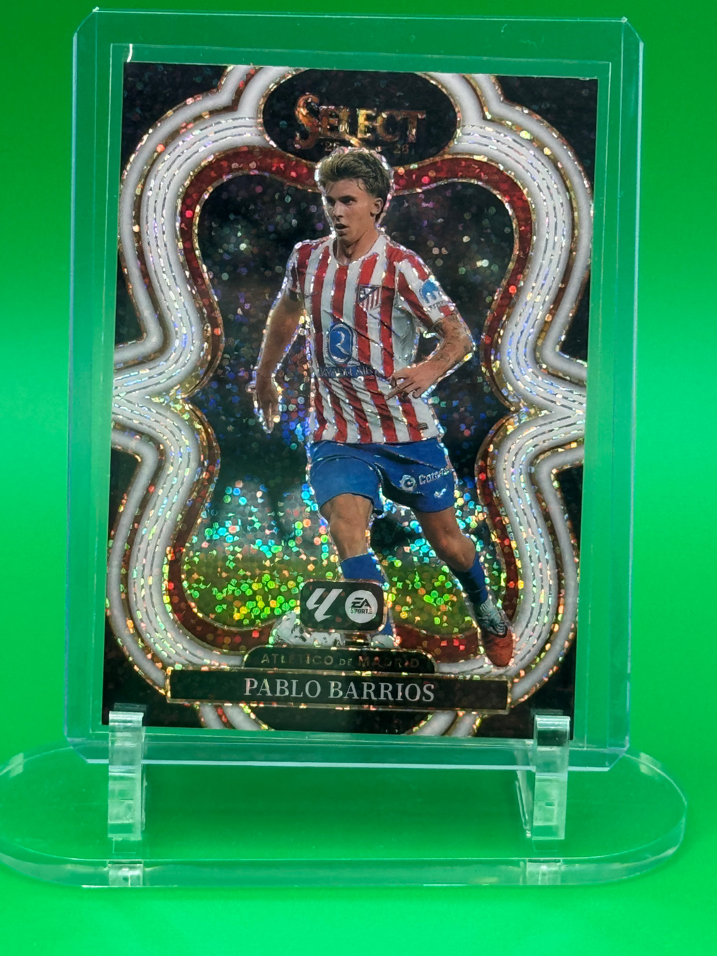 2025-26 Panini Select La Liga White Sparkle-Limited Release  PABLO BARRIOS Mezzanine Atlético Madrid