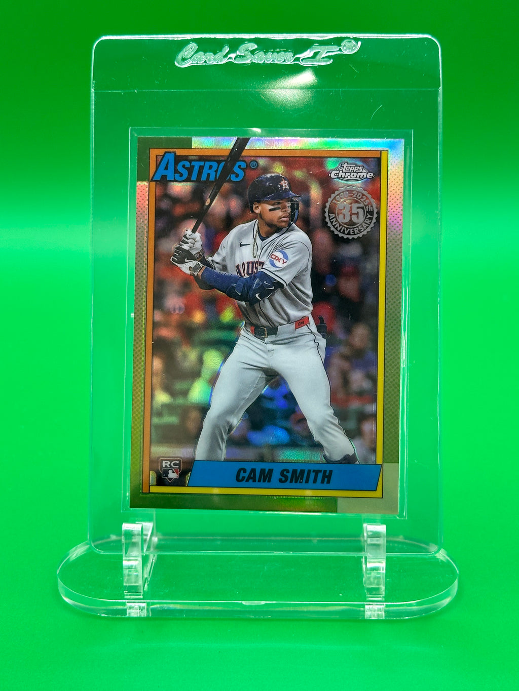 Cam Smith 2025 Topps Chrome 35th Anniversary Rookie Green Refractor Baseball Card