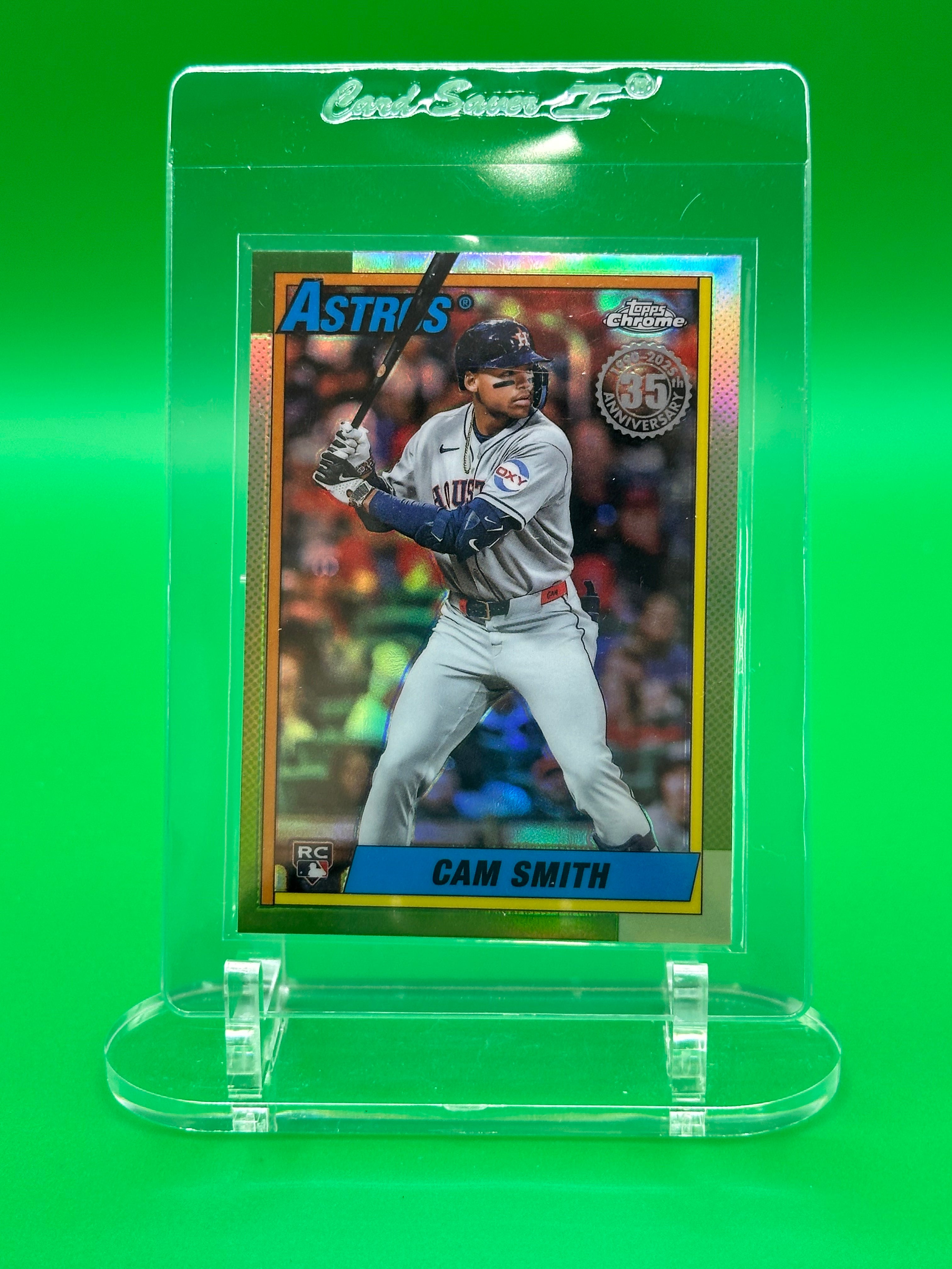 Cam Smith 2025 Topps Chrome 35th Anniversary Rookie Green Refractor Baseball Card