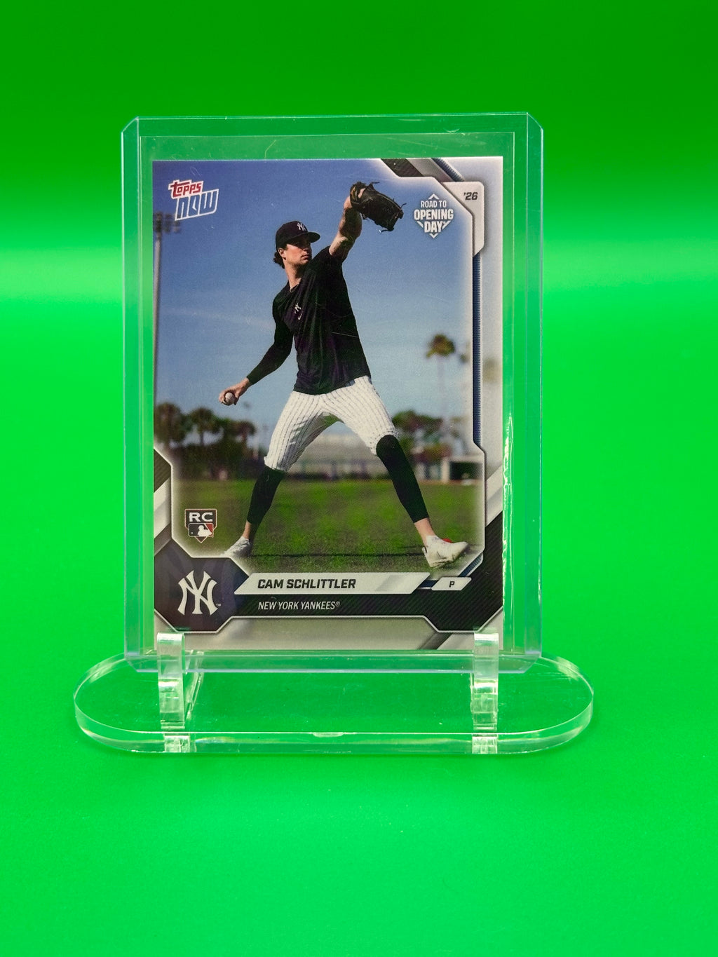 Cam Schlittler 2026 Topps Now Road To Opening Day Rookie Baseball Card
