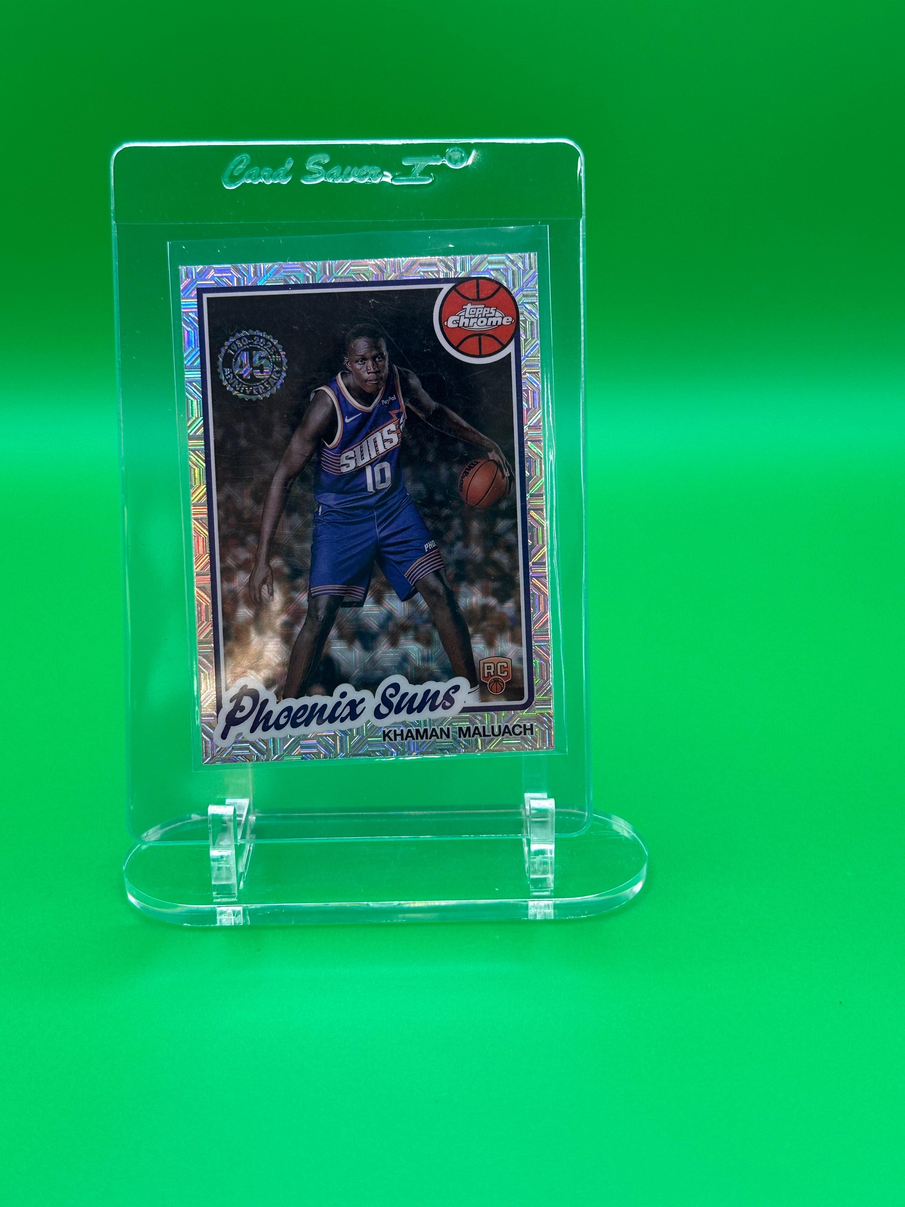 2025 Topps Chrome Khaman Maluach 45th Anniversary Mojo Refractor Rookie RC Phoenix Suns