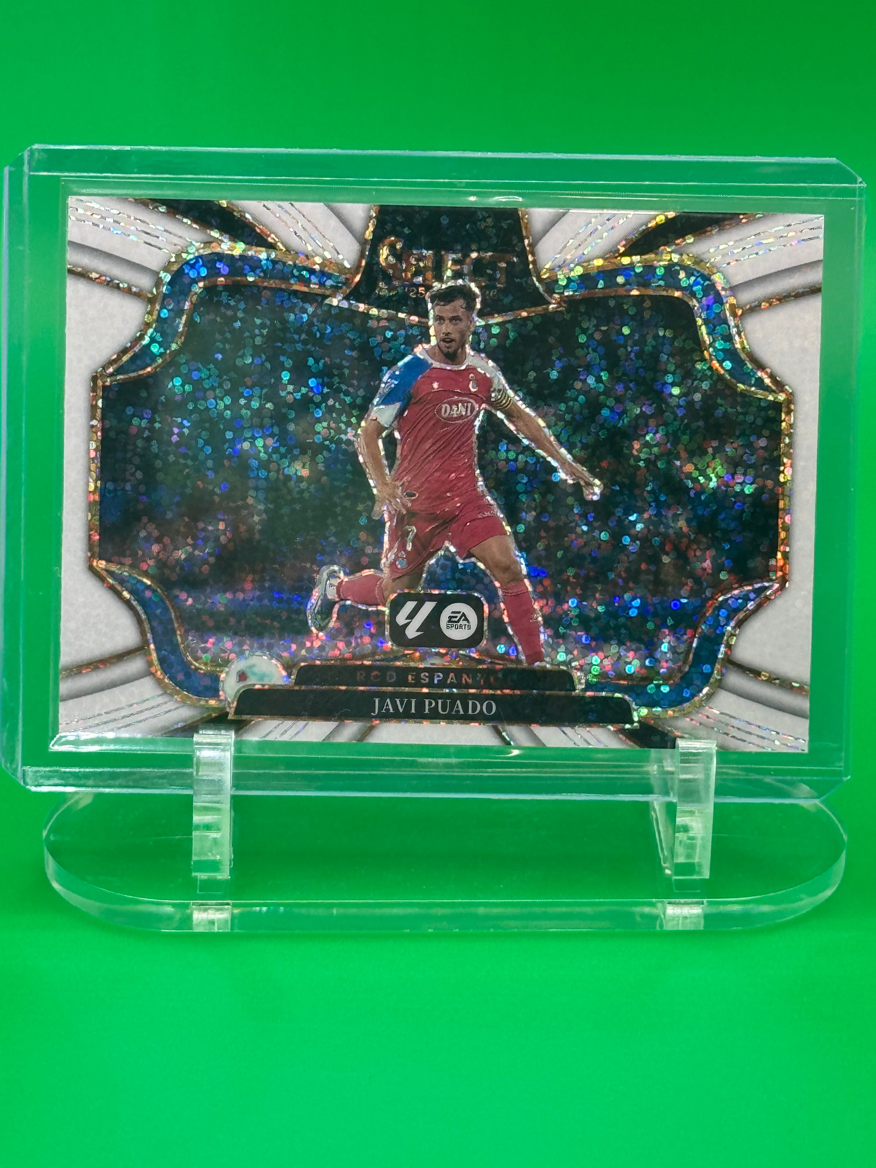 2025-26 Panini Select La Liga White Sparkle Limited Release JAVI PUADO Field Level RCD Espanyol EA Sports FC
