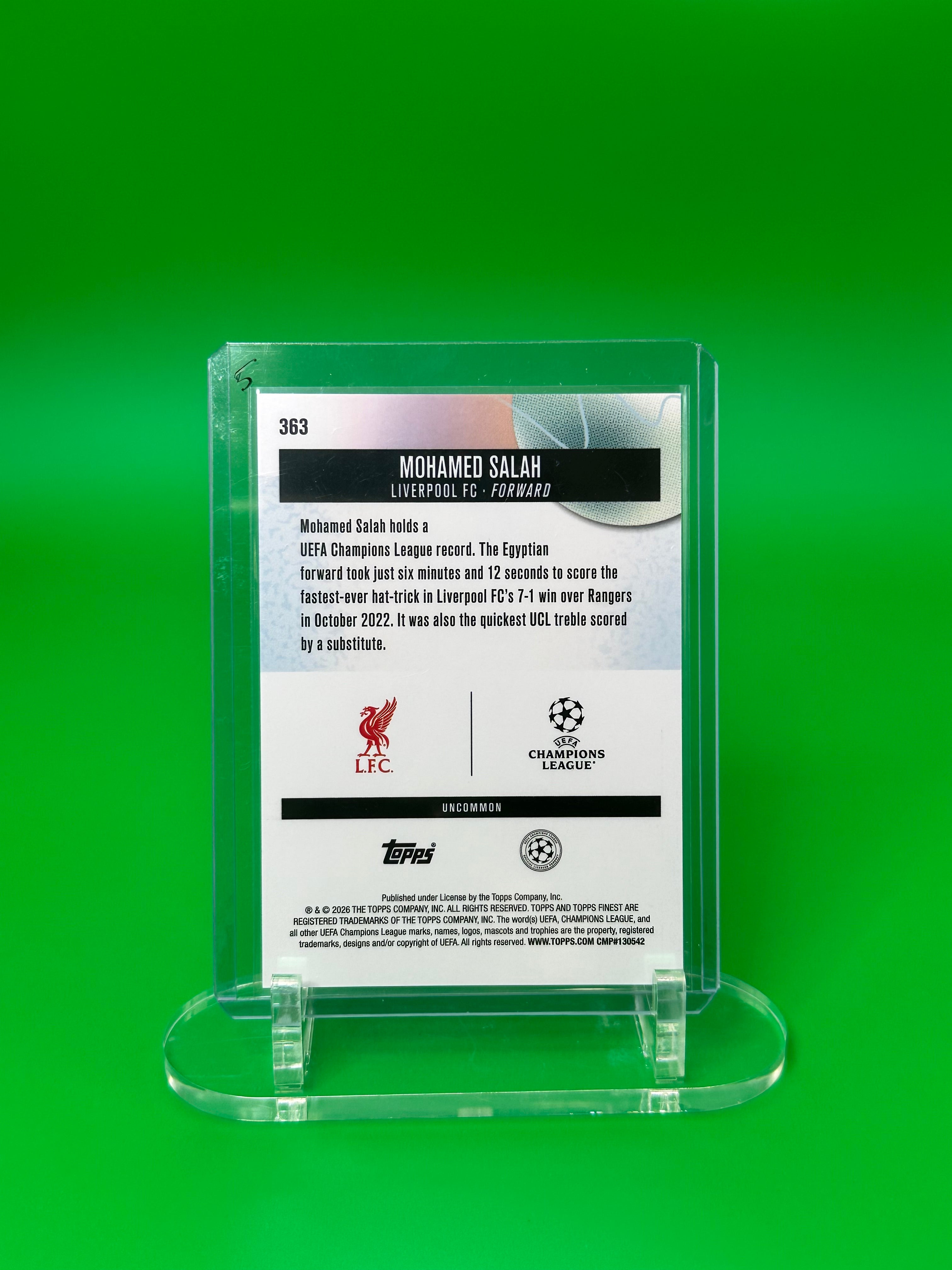 2025-26 Topps Finest UEFA Mohamed Salah Uncommon