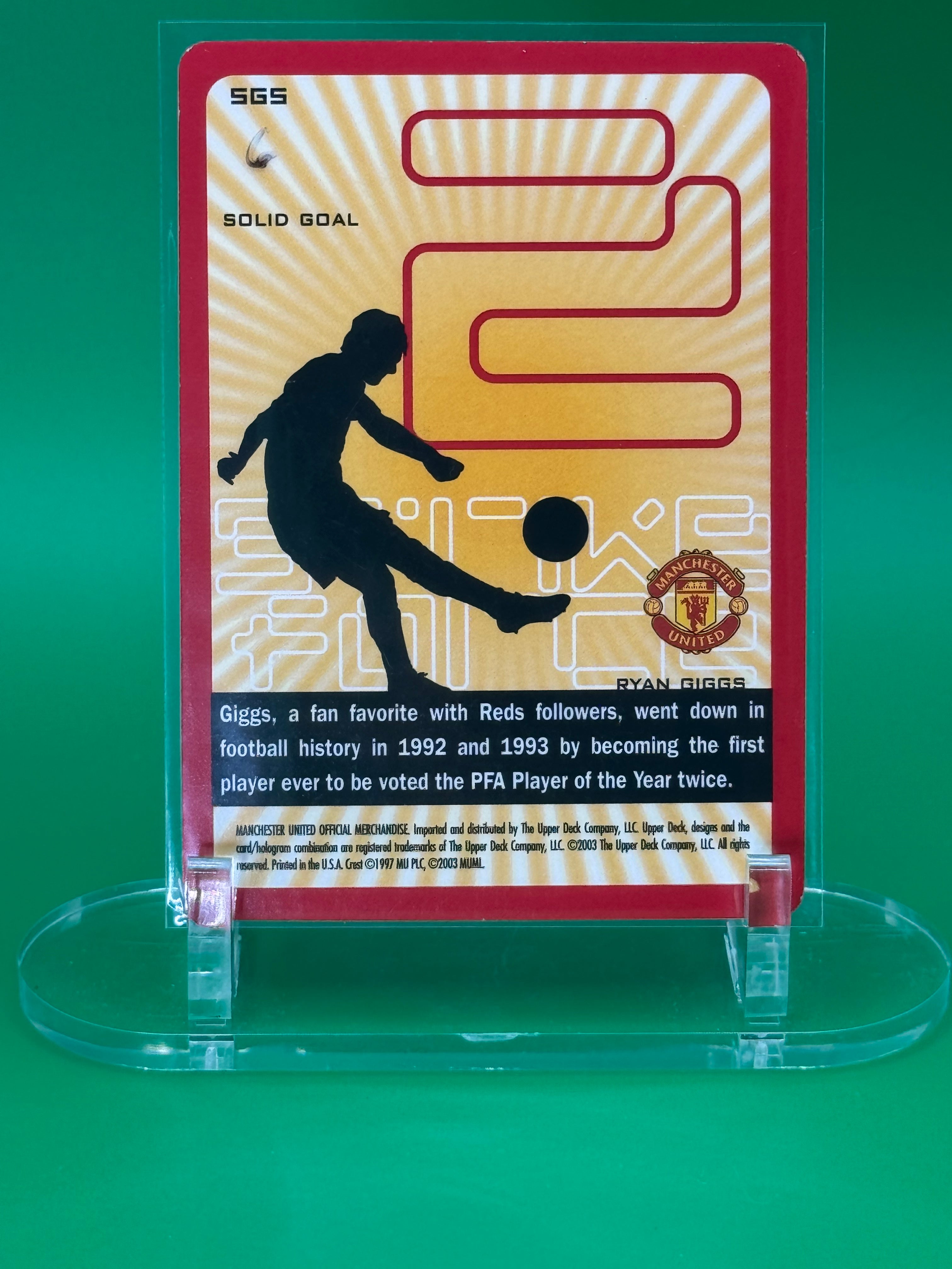 2003 Upper Deck Ryan Giggs Solid Goal Manchester United Insert