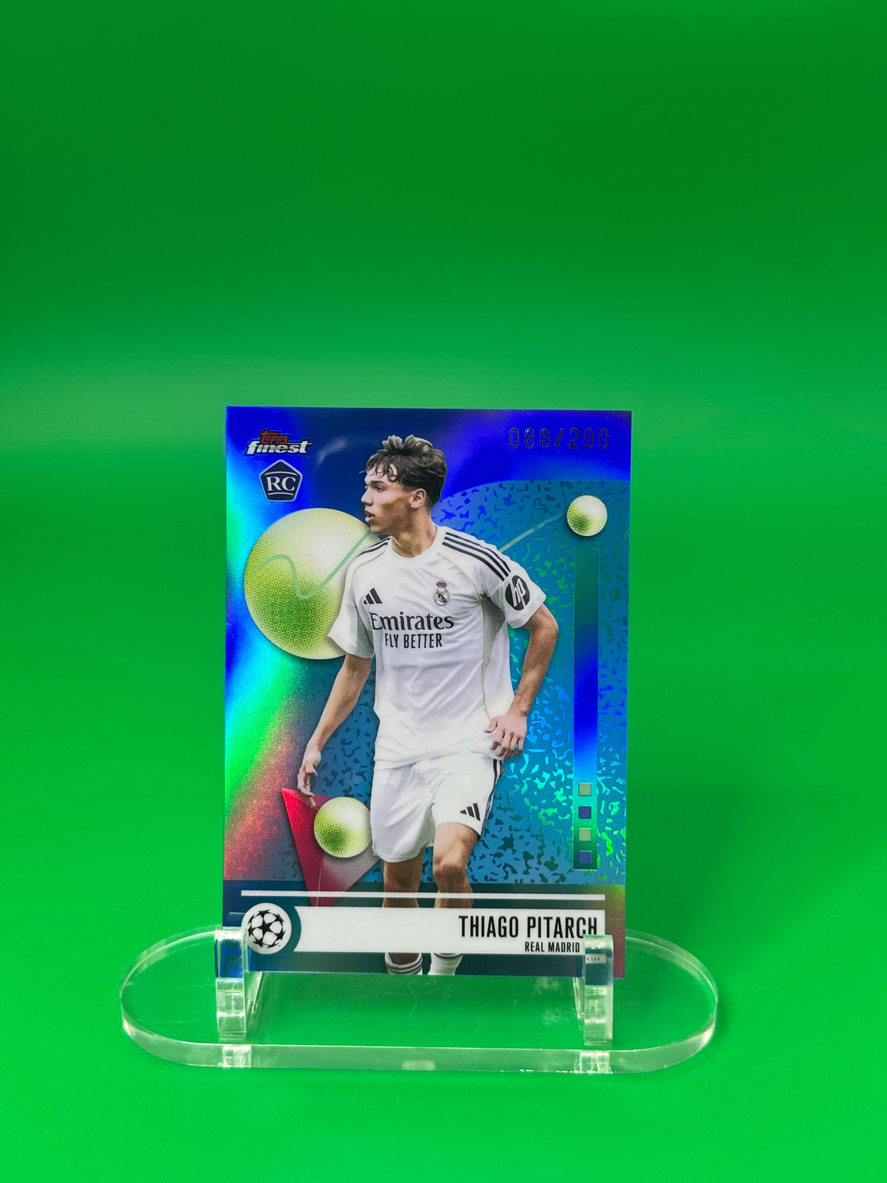2025-26 Topps Finest UEFA Thiago Pitarch Rookie Blue Refractor #/200
