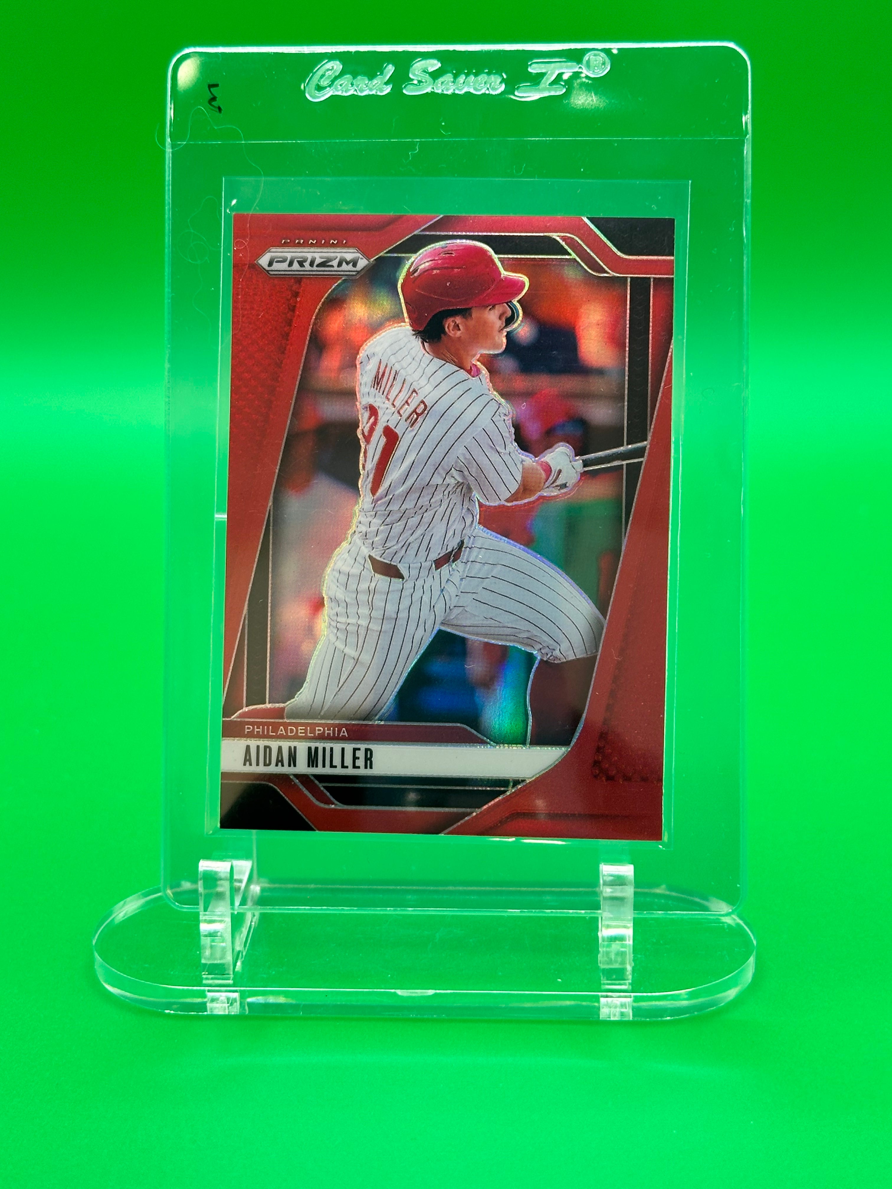 Aidan Miller 2025 Panini Prizm Red Refractor #188/299 Baseball Card