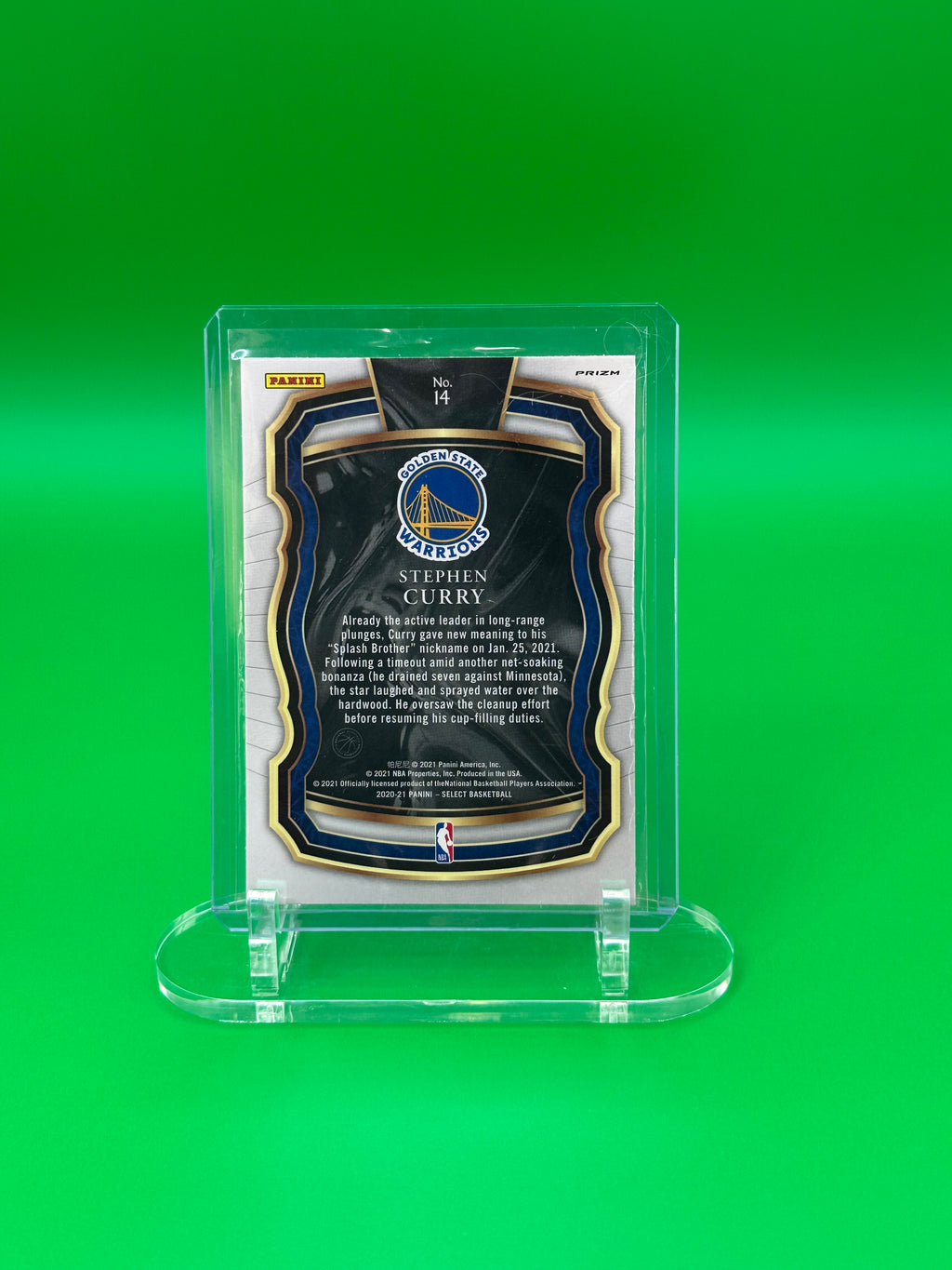 2021 Panini Select Stephen Curry Select Company Prizm Golden State Warriors
