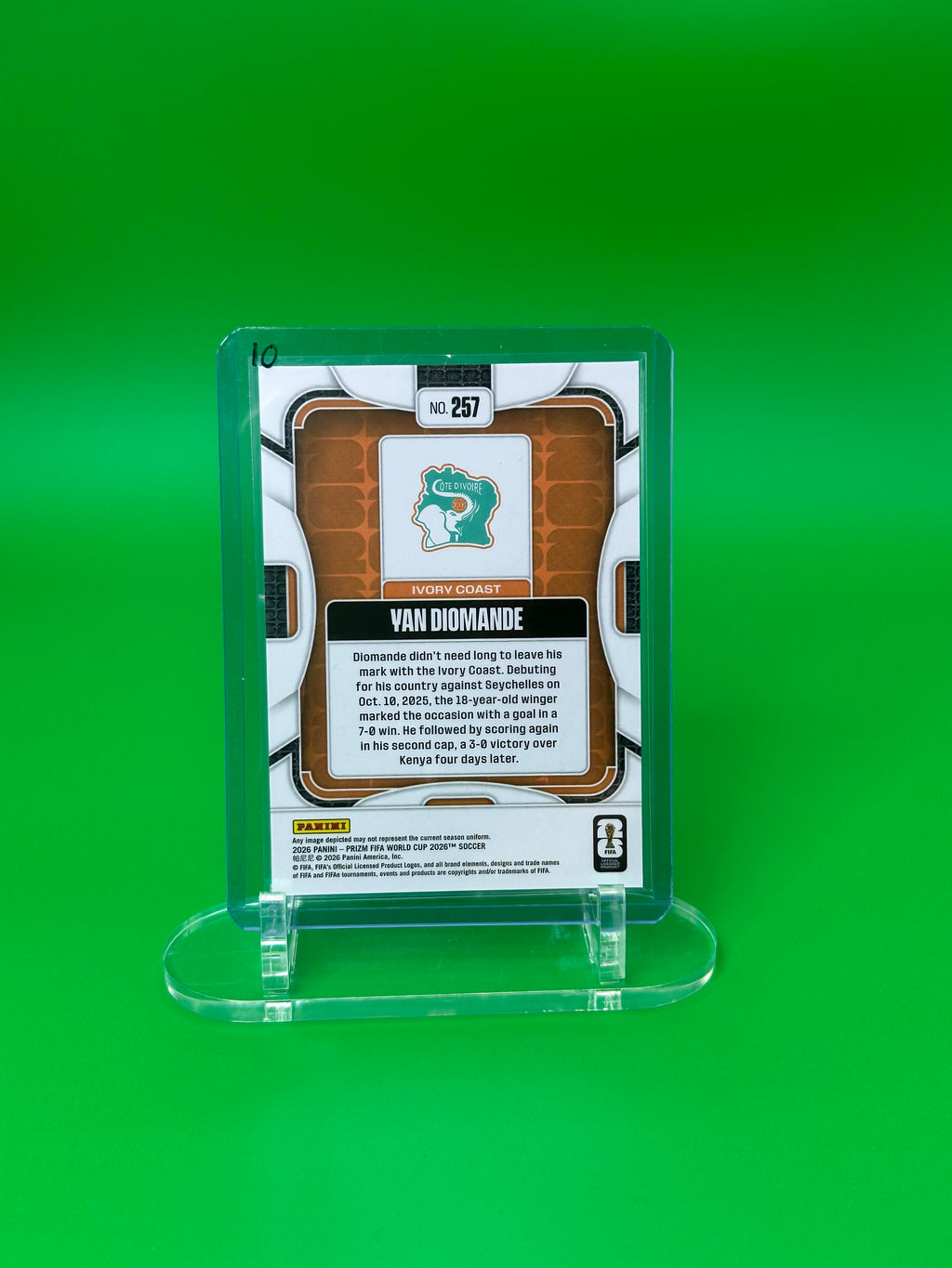 2026 Panini Prizm FIFA World Cup Yan Diomande Rookie