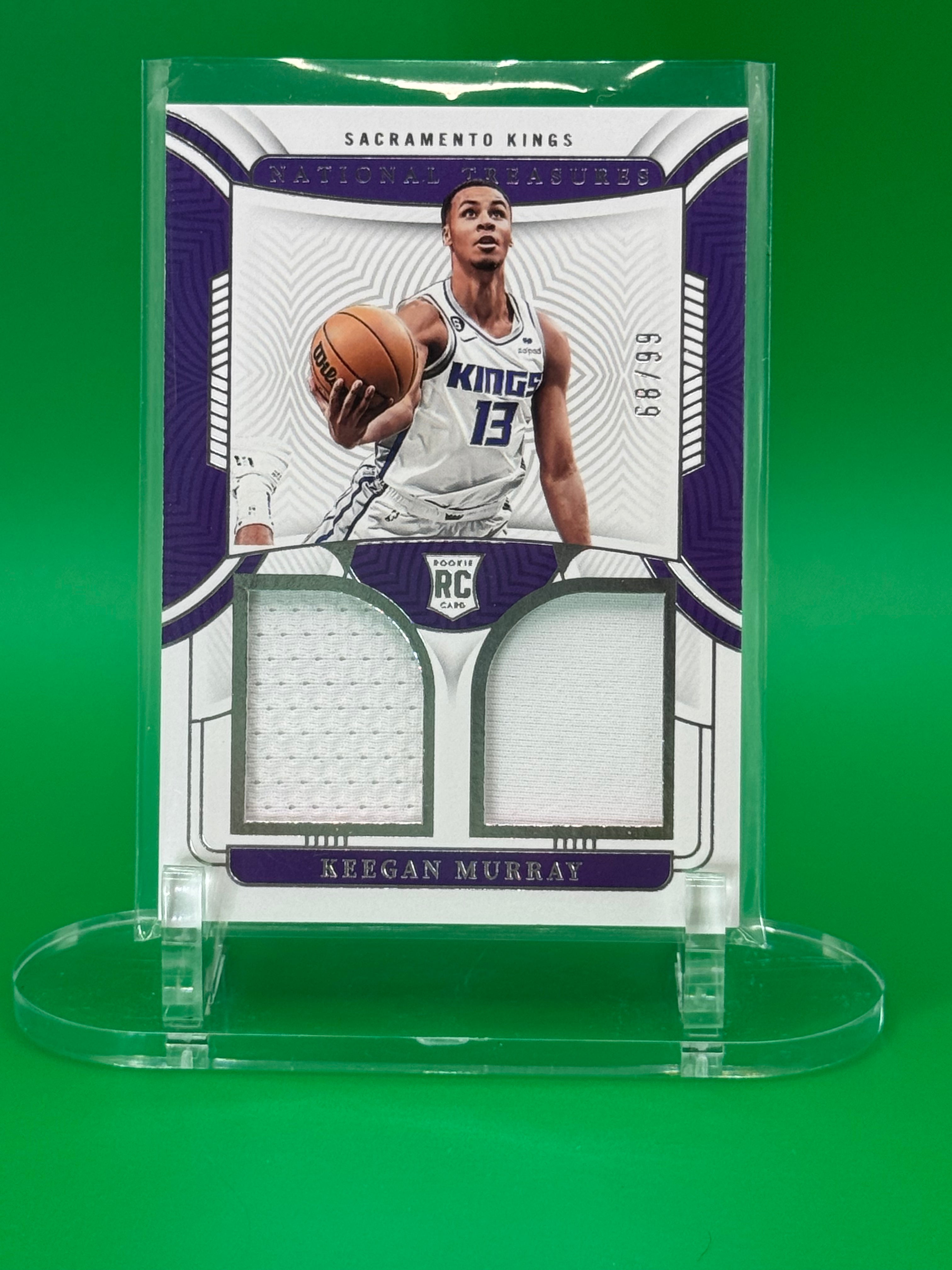 2022-23 Panini National Treasures Keegan Murray Rookie Patch 68/99 Sacramento Kings