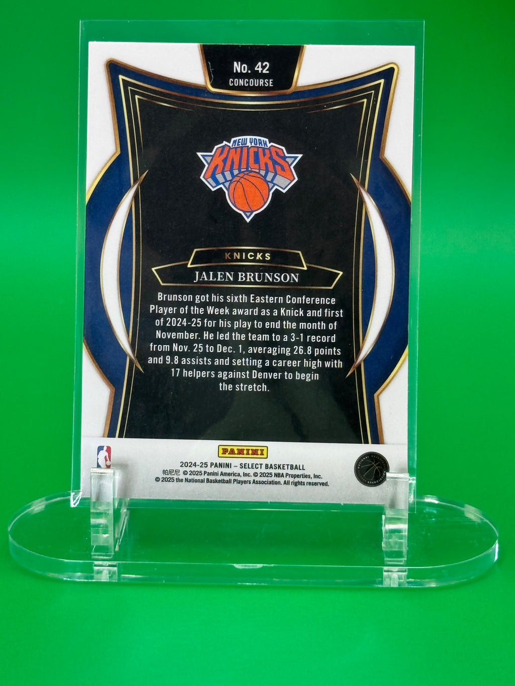 2024-2025 Panini Select Jalen Brunson Concourse New York Knicks