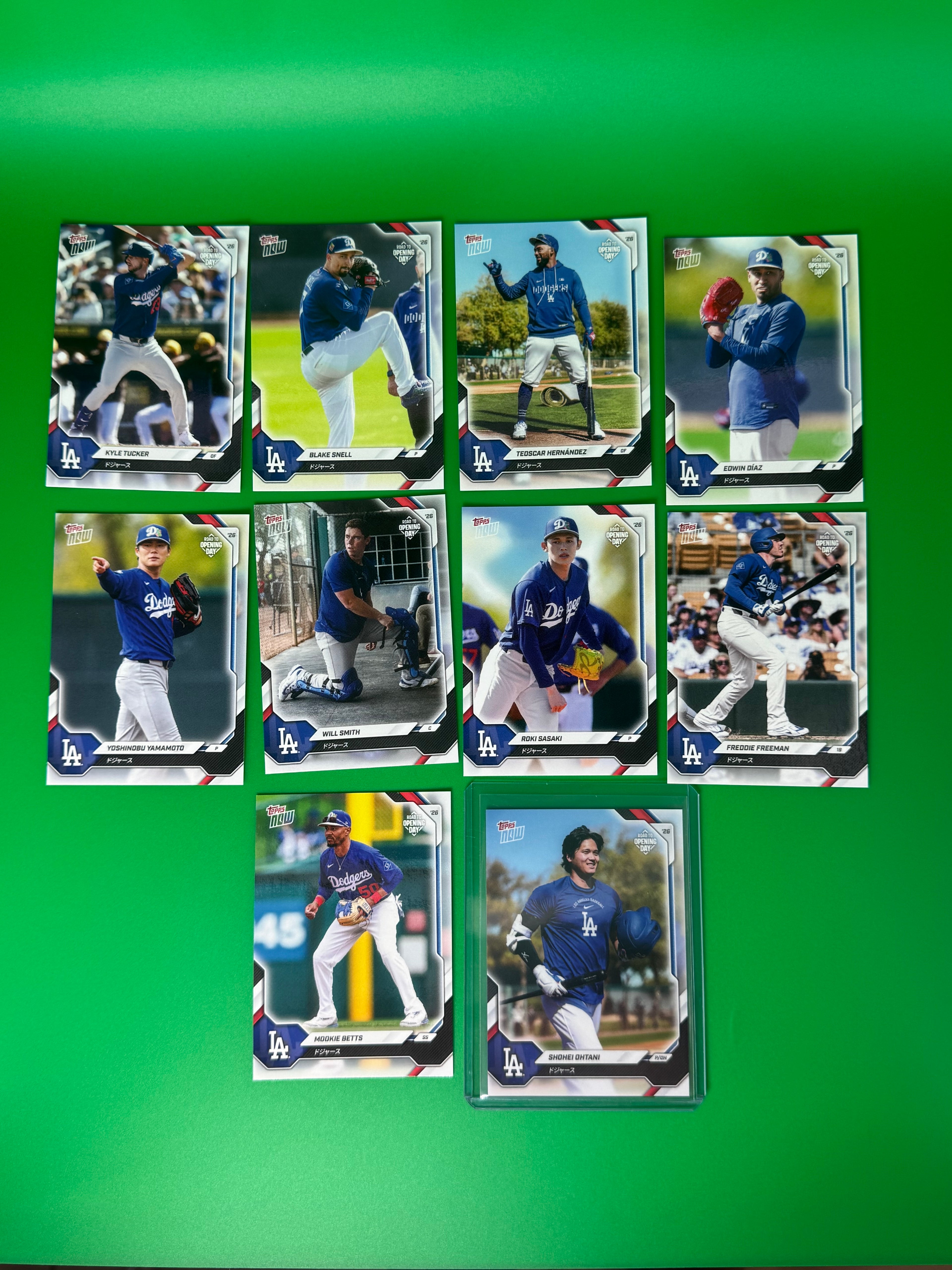 2026 Los Angeles Dodgers MLB Topps NOW® Road To Opening Day 10-Card Team Set - Japan Edition