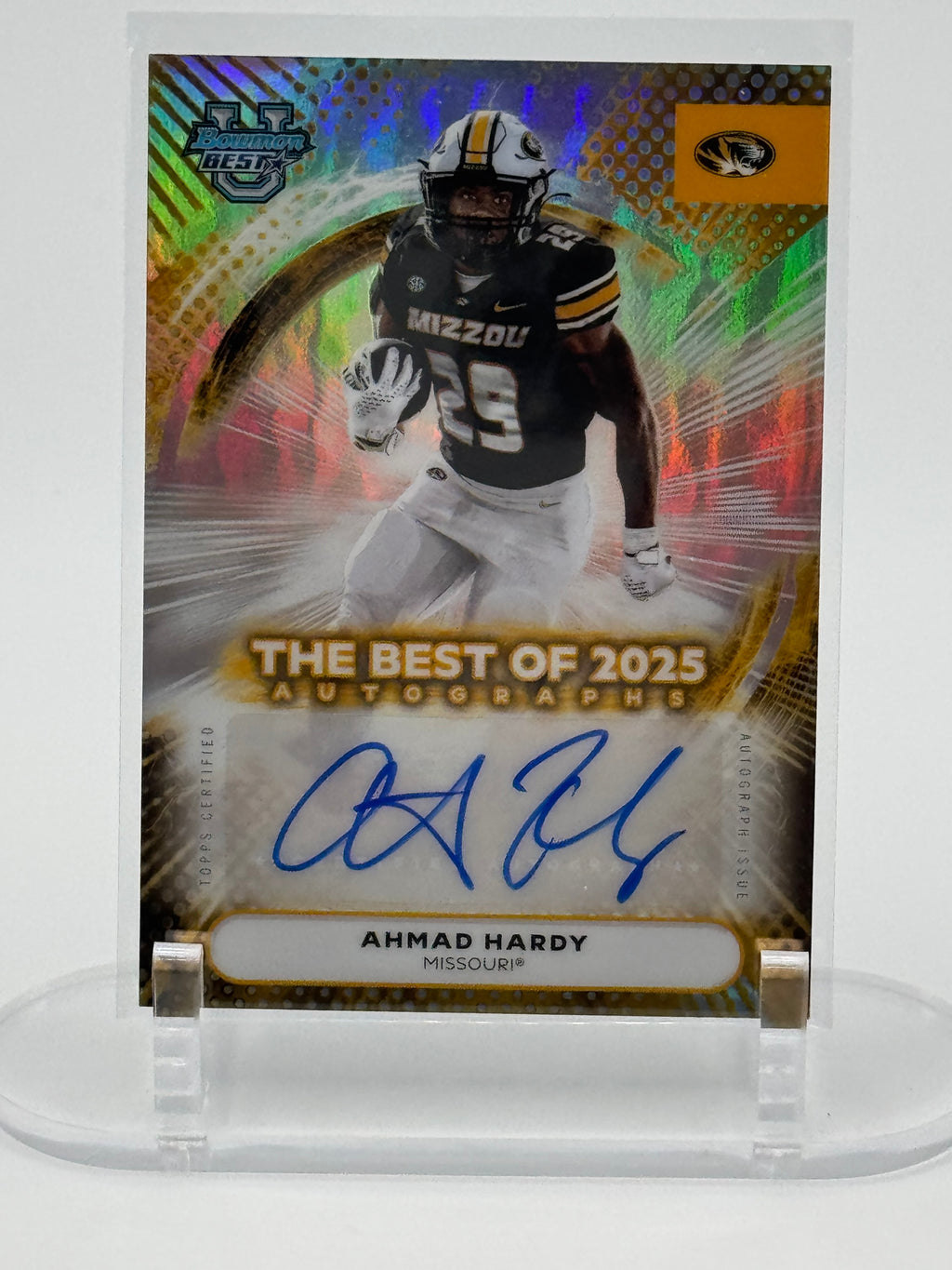 2025 Bowman Best U🏈 Ahmad Hardy  “The Best of 2025” Auto Missouri