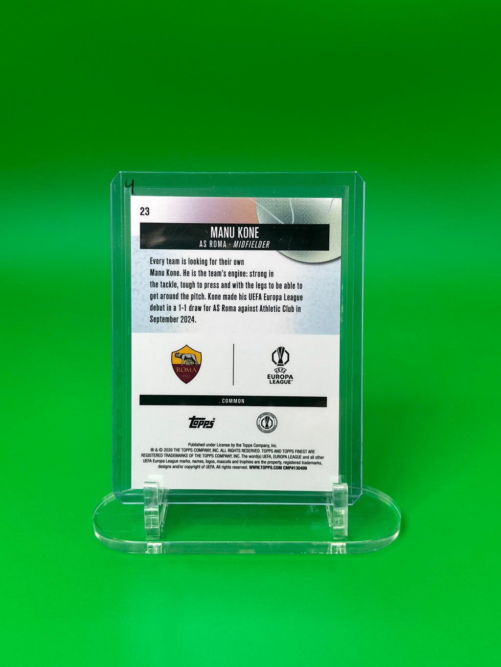 2025-26 Topps Finest UEFA Manu Koné Common XFractor