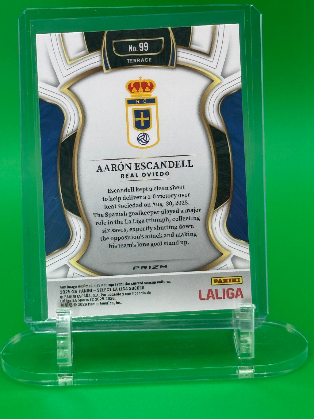 2025-26 Panini Select La Liga White Sparkle Limited Release AARÓN ESCANDELL RC Terrace Real Oviedo EA Sports FC